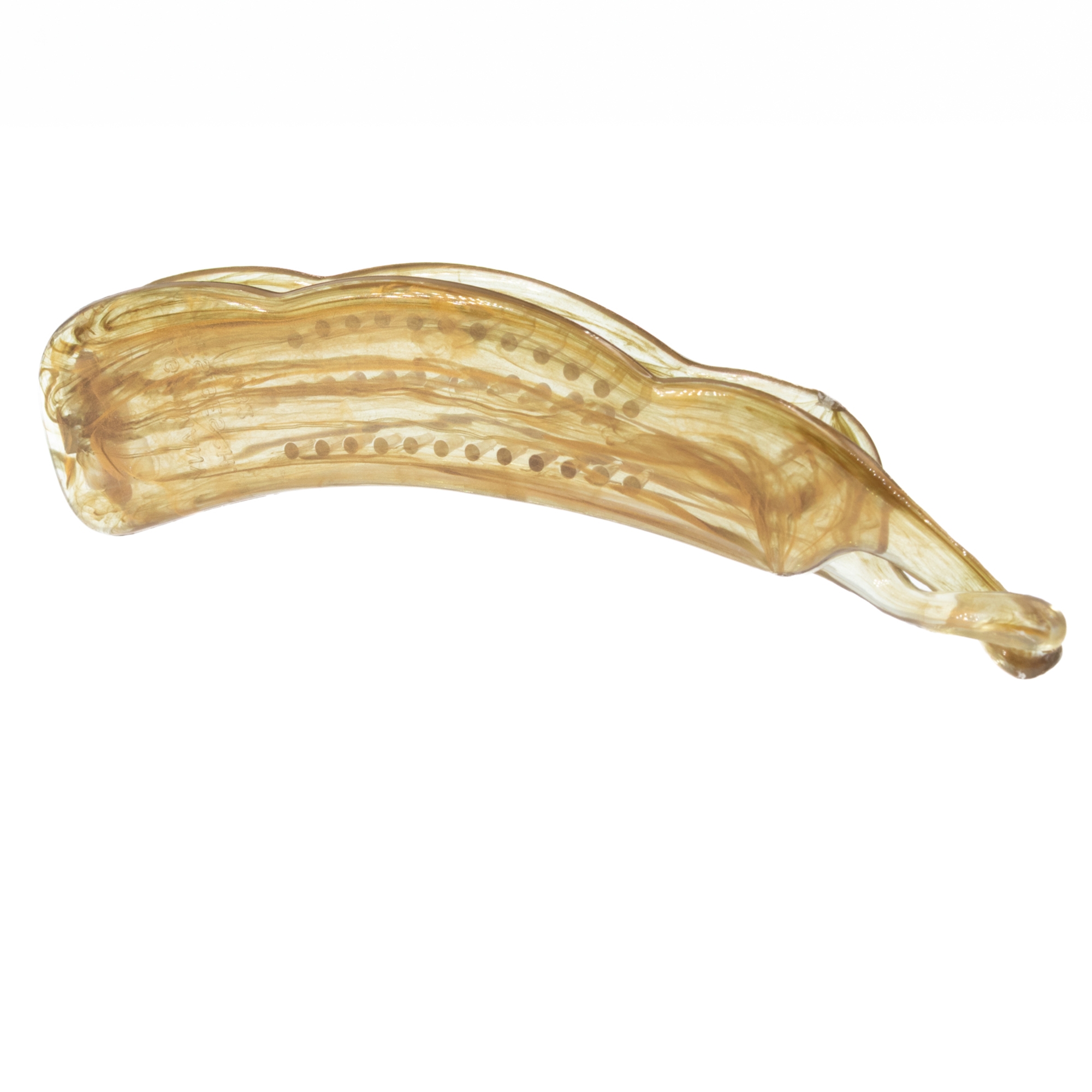 10cm Bananenspange in pudergold Marmor, medium