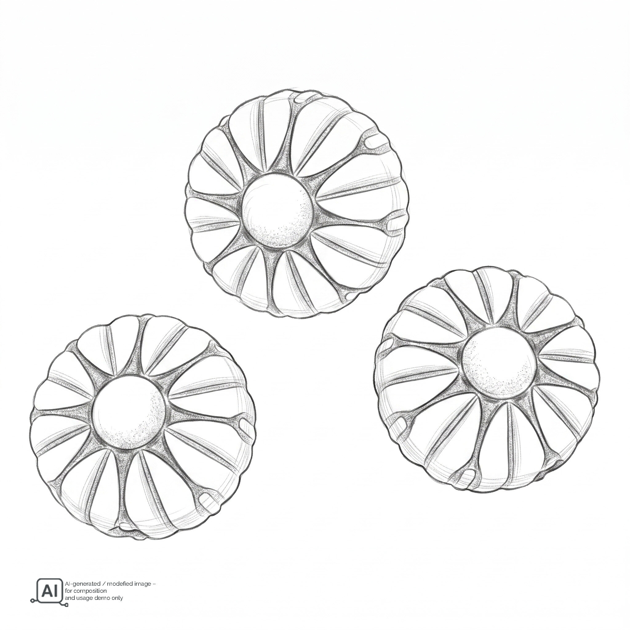 10mm Flower Beads in alt silber