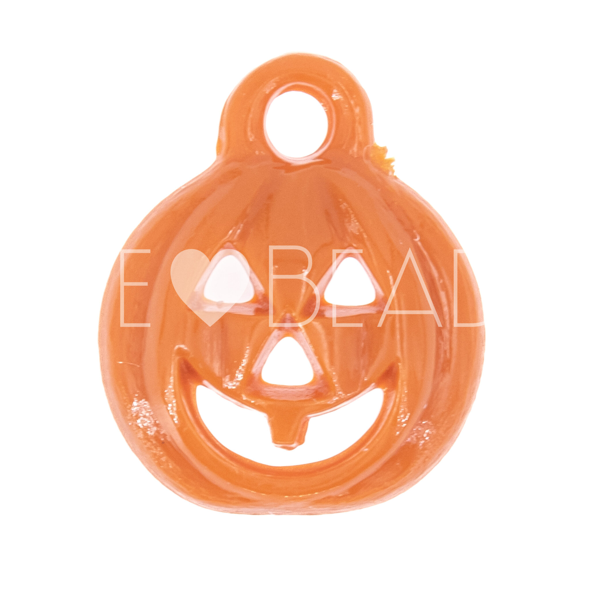 15x11 Pumpkin Charm in orange Opaque