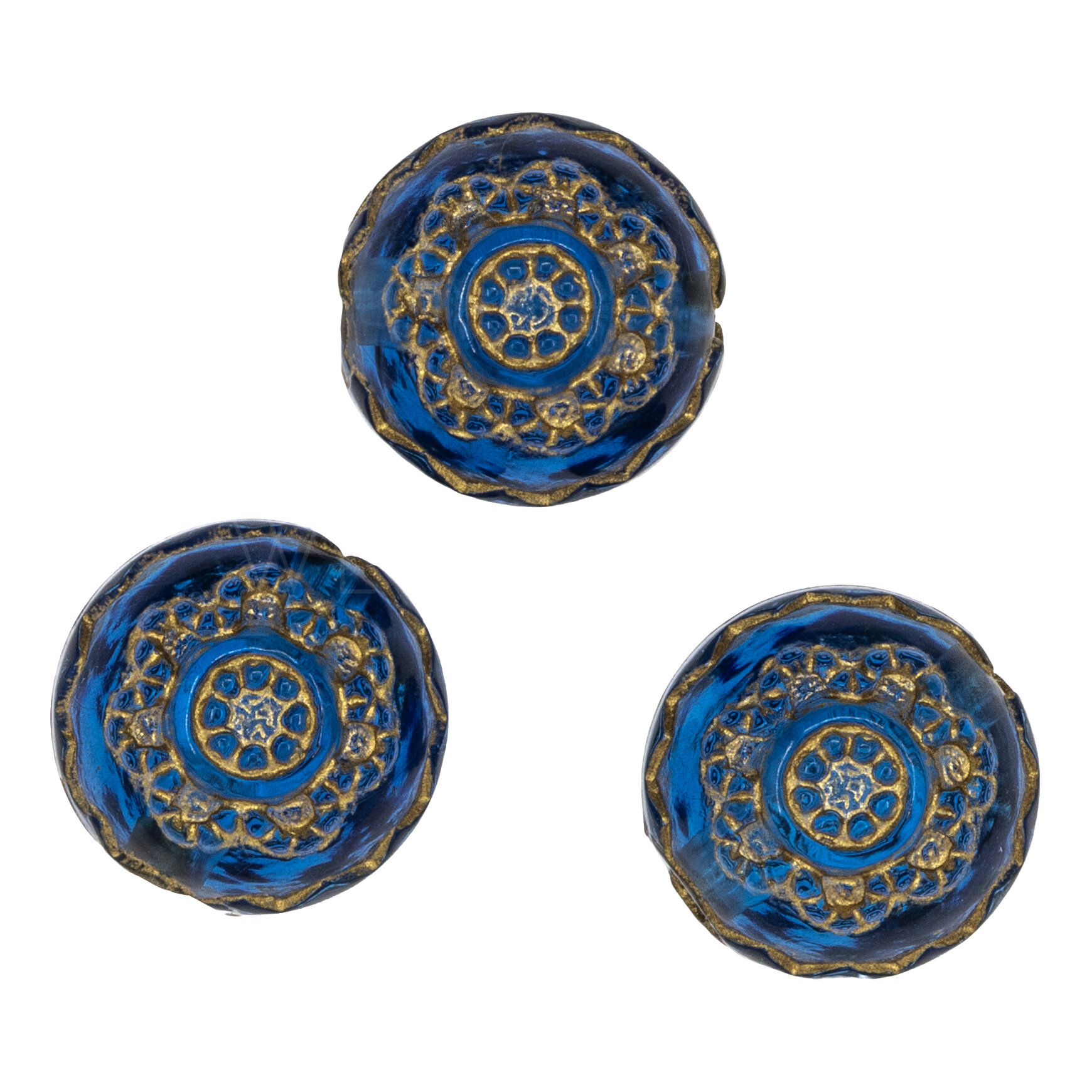 10mm Round Beads in safir blue