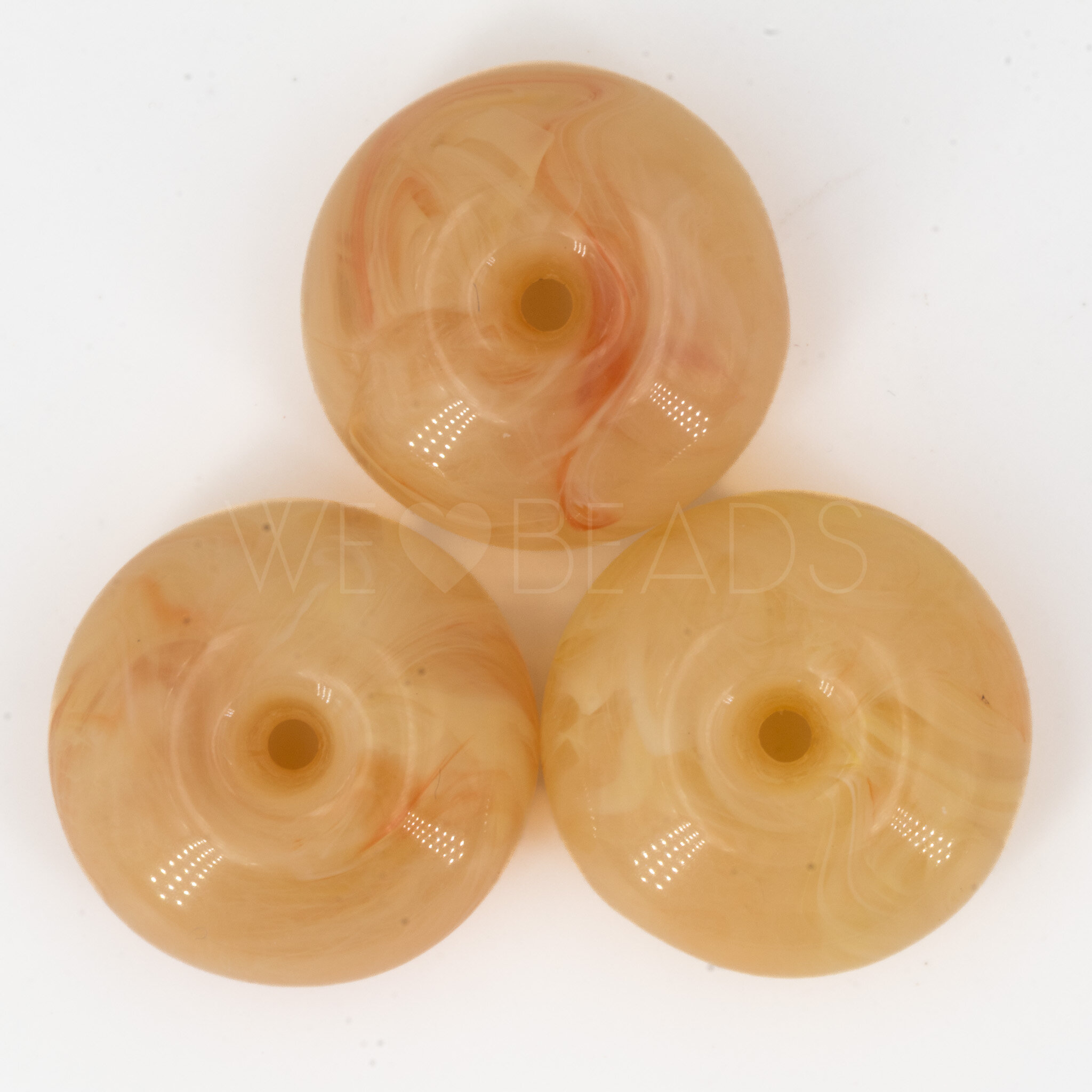 18mm Donut Beads in beie