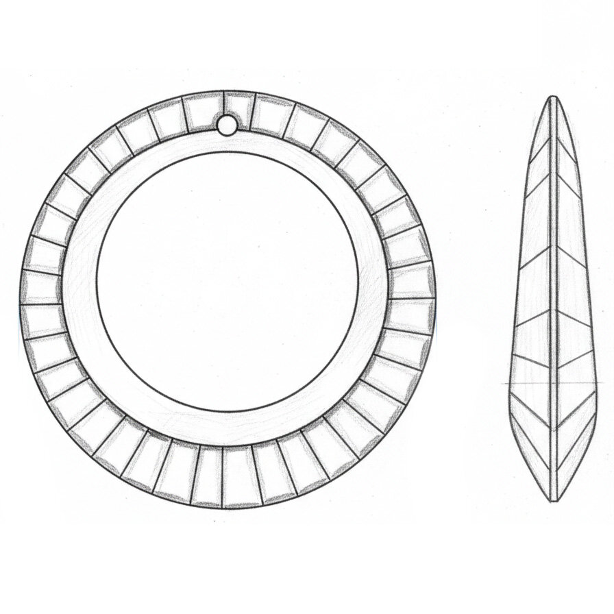 35mm Rund Ring in mintgrün