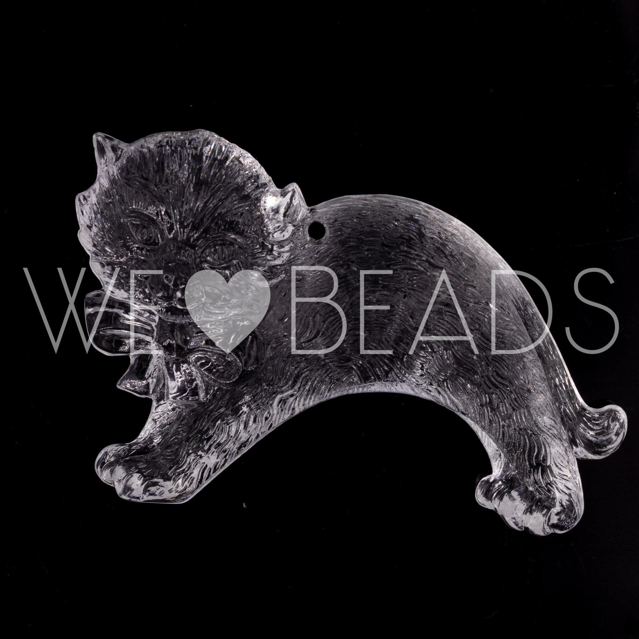 70x45 Katze Anhänger in kristall Transparent