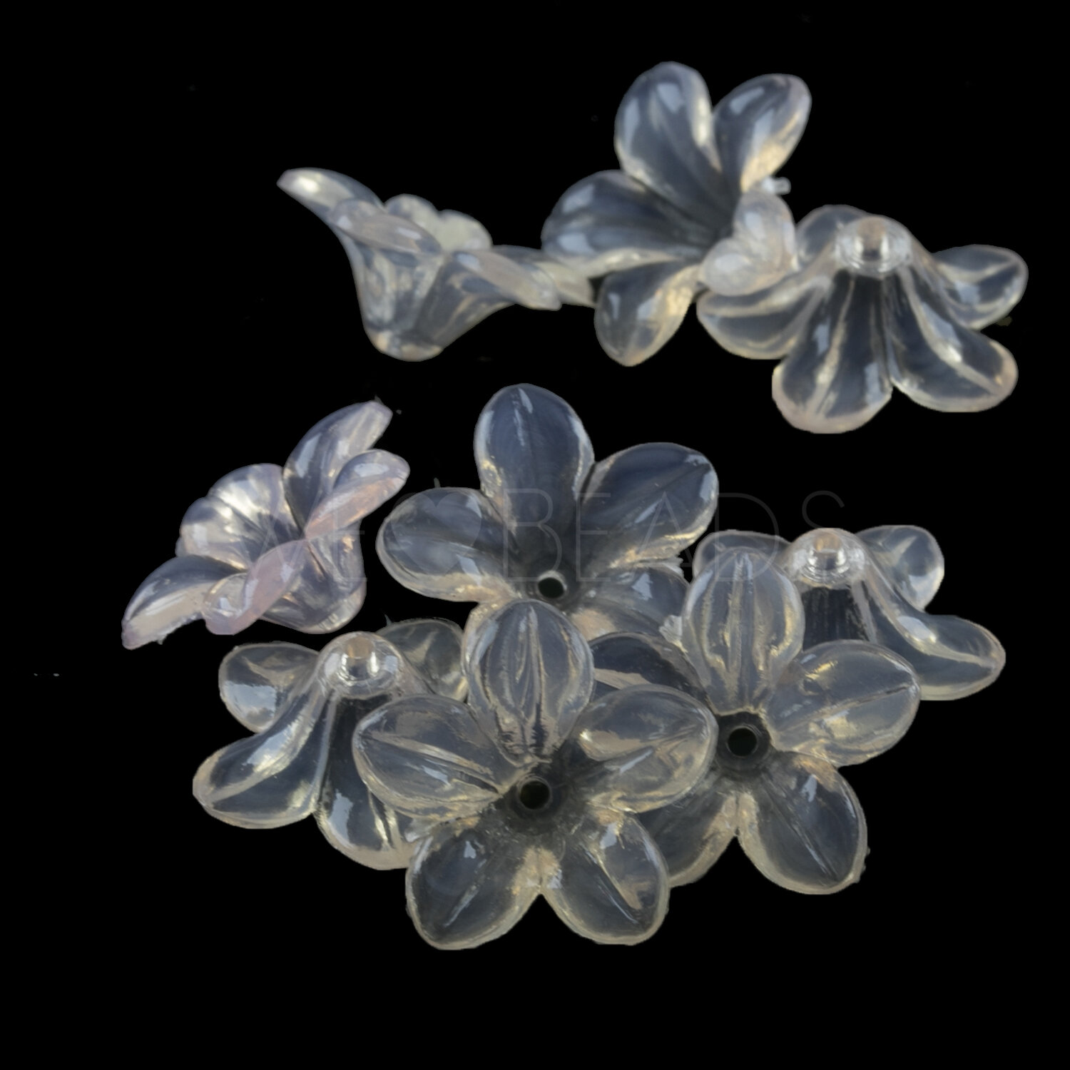 14mm Flower Beads in angelskin
