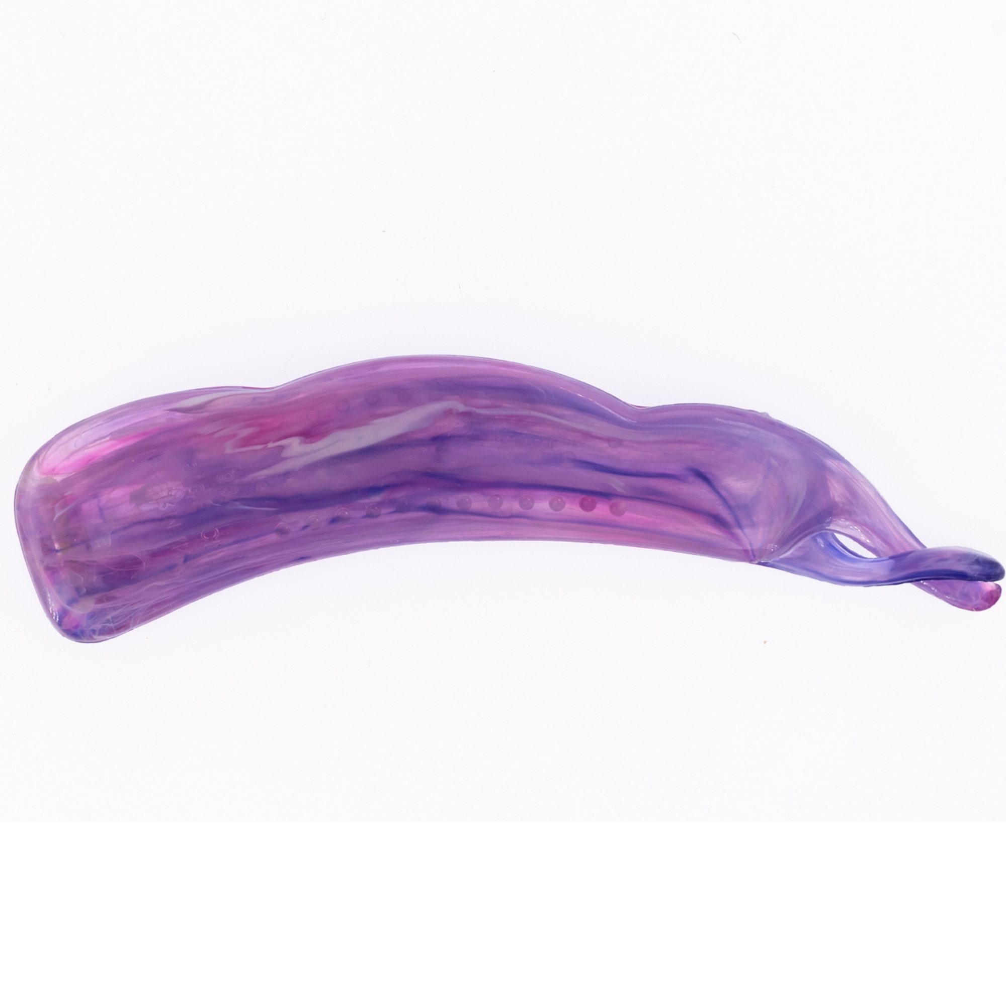 10cm Bananenspange in Multicolor lila Marmor, Transparent, medium