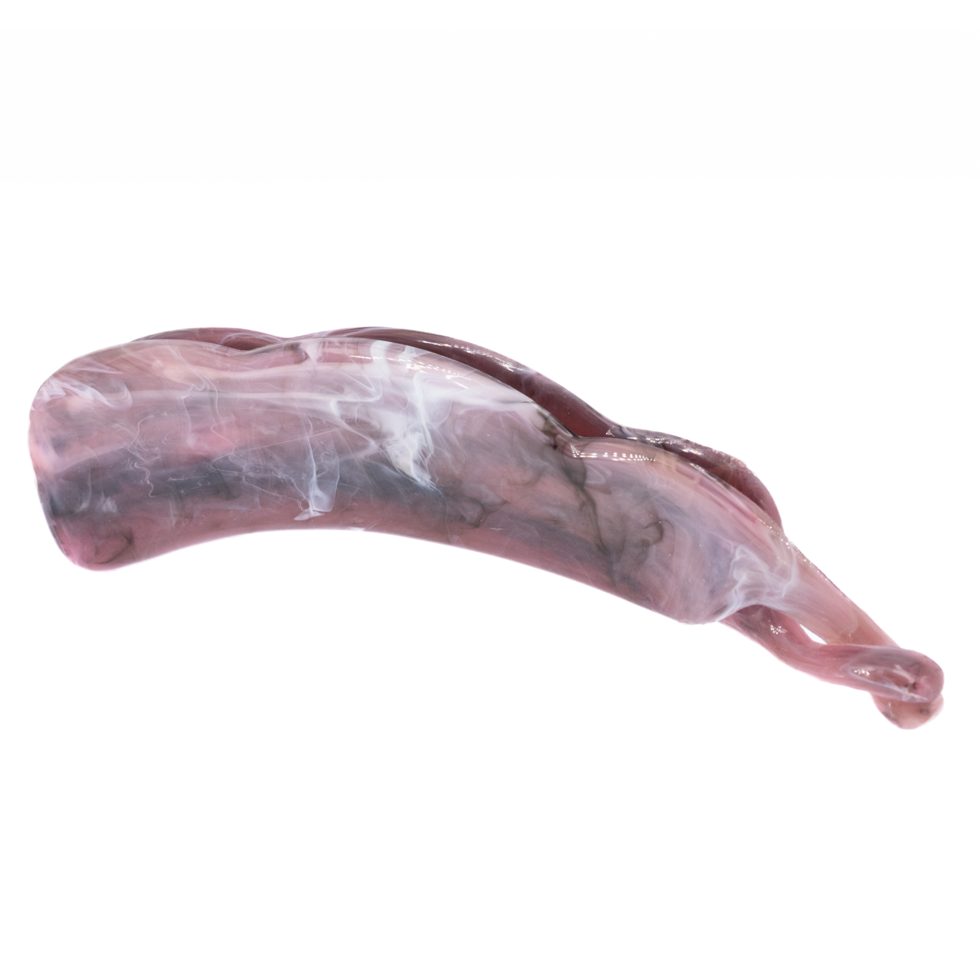10cm Bananenspange in rauchiges amethystrosé Marmor, medium