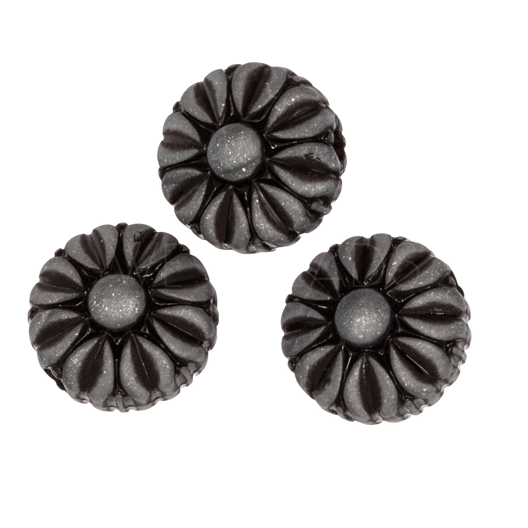 10mm Flower Beads in alt silber