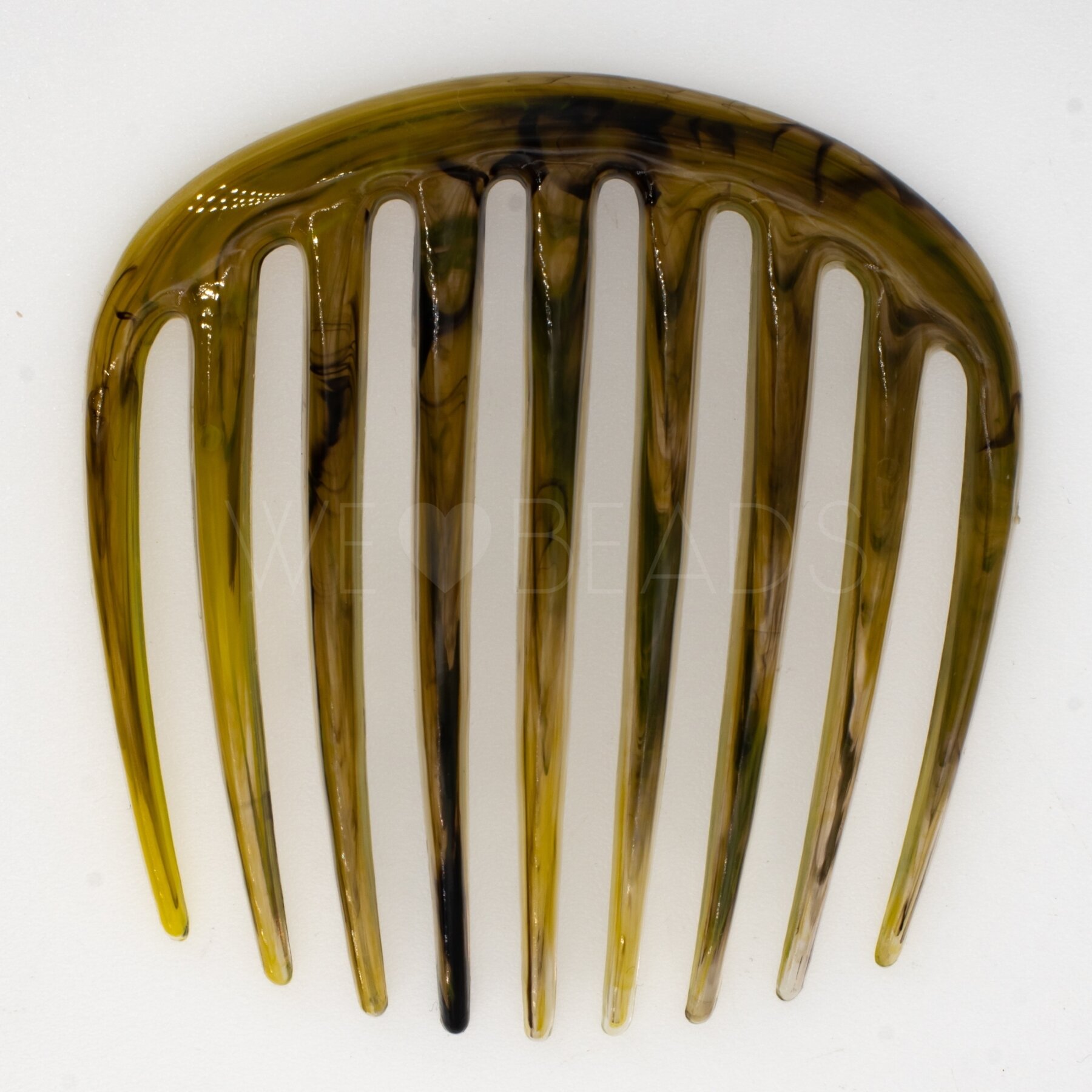 Hair-Comb in olive , medium