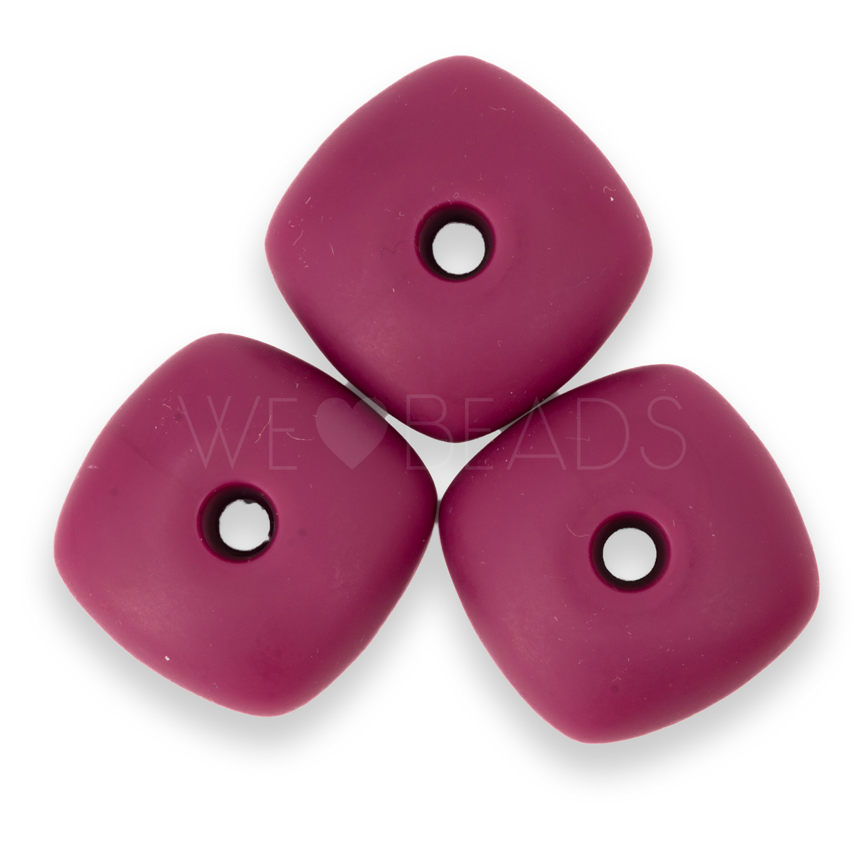 32mm Rechteck Perle in dunkele orchidee lila