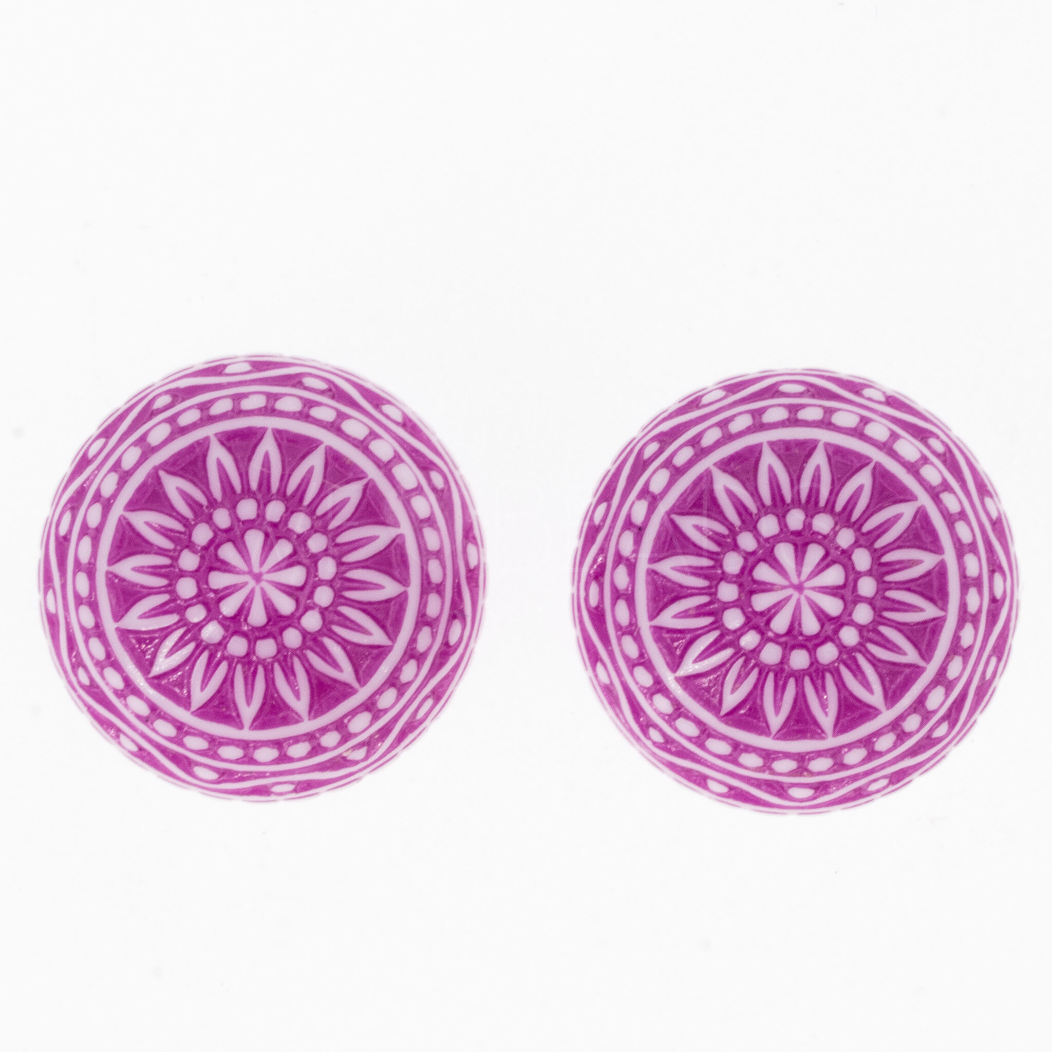 12mm Mosaik  Cabochon Rund in Lila