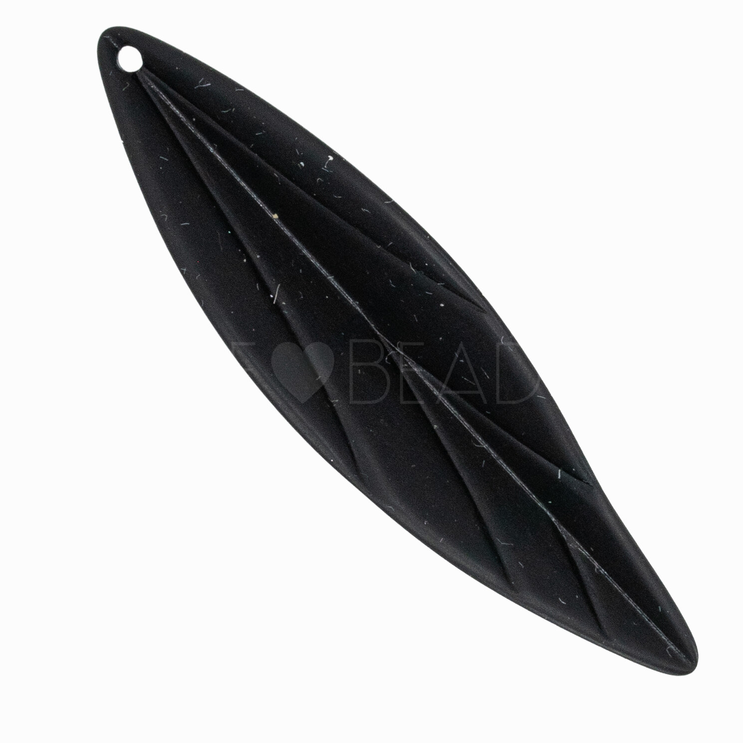 49mm Blatt Anhänger in schwarz