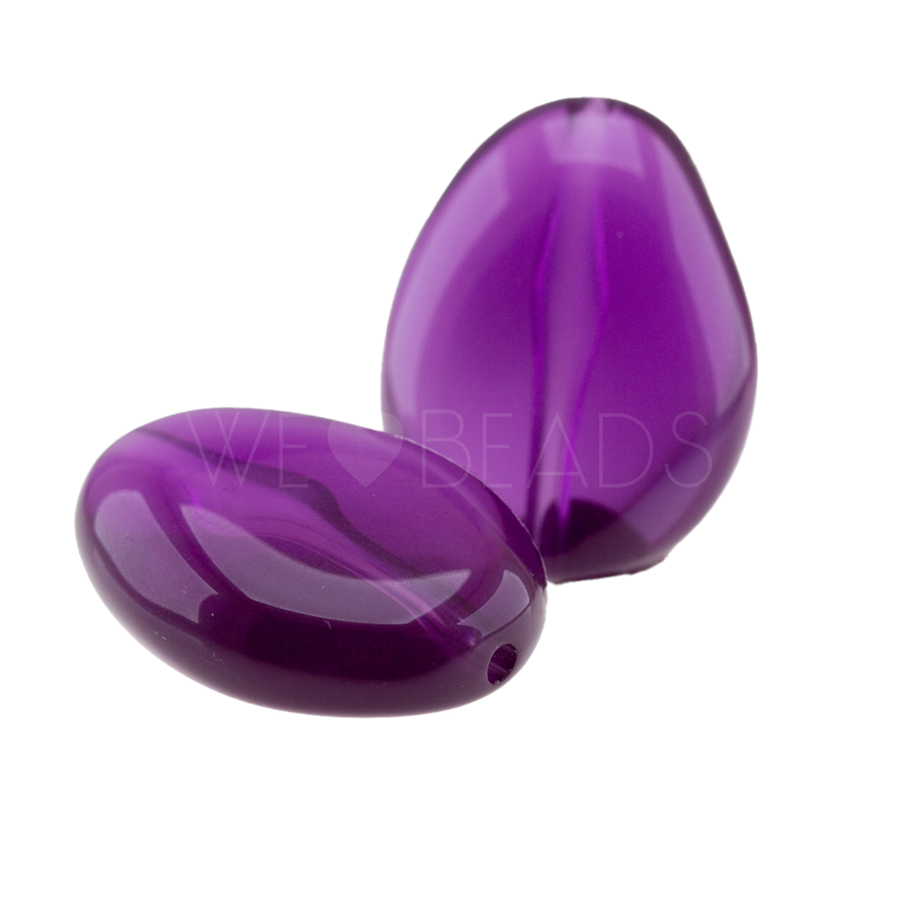 18x14 Perle Barock in Orchideen lila 