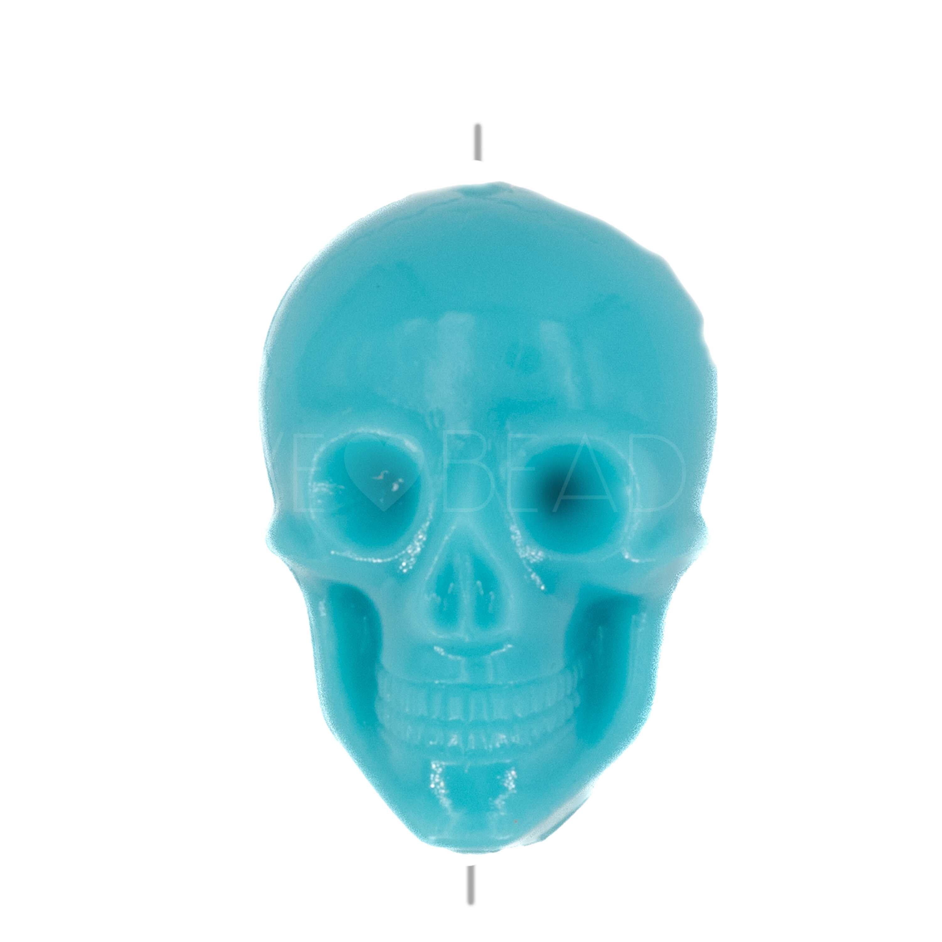 20x14 Totenkopf Perle in türkis