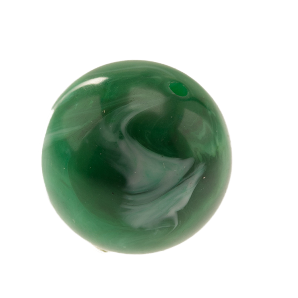 30mm Roundbead in Parrakeet green Marbled