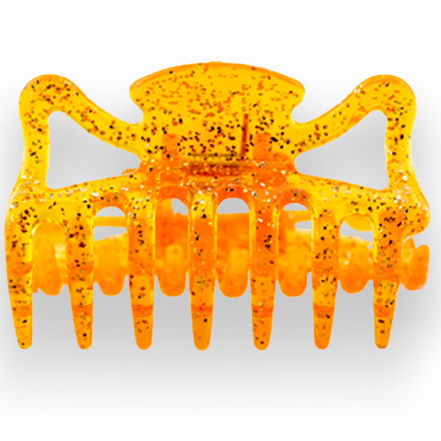 Hairclip in neon orange, medium