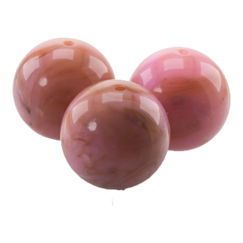 10mm Roundbead in orchid smoke rose Marbled