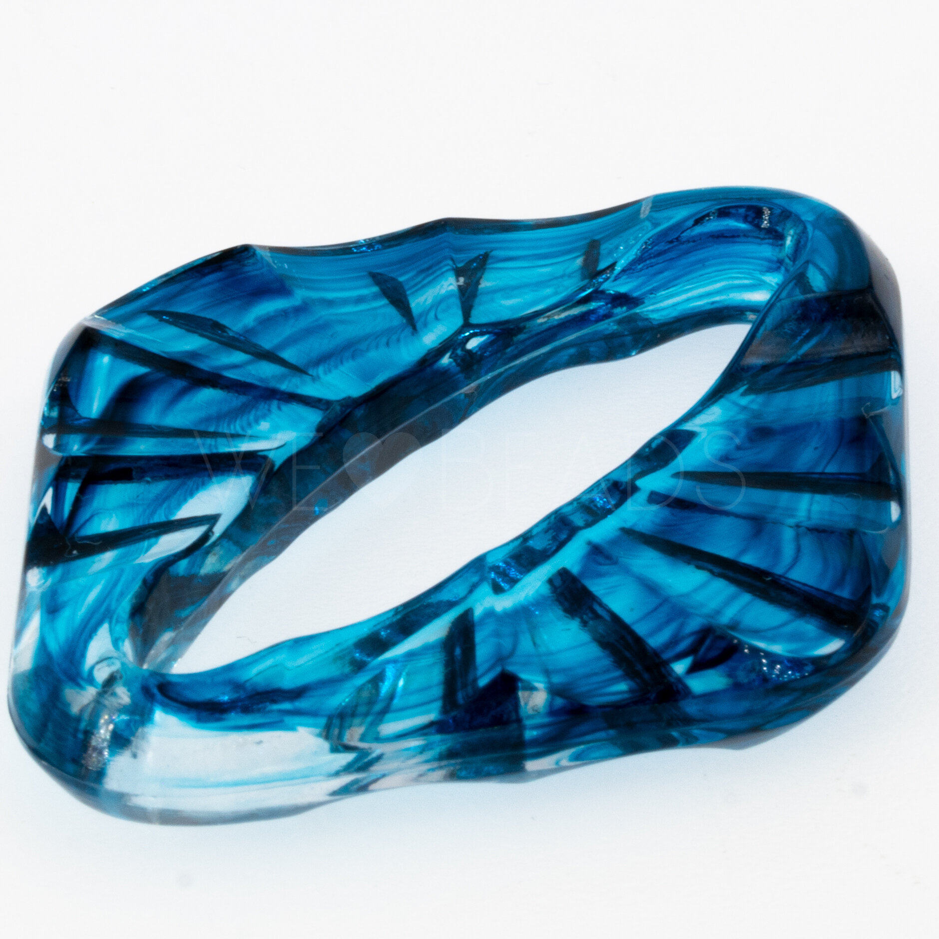 53x43 Ring Raute in Lagunenblau
