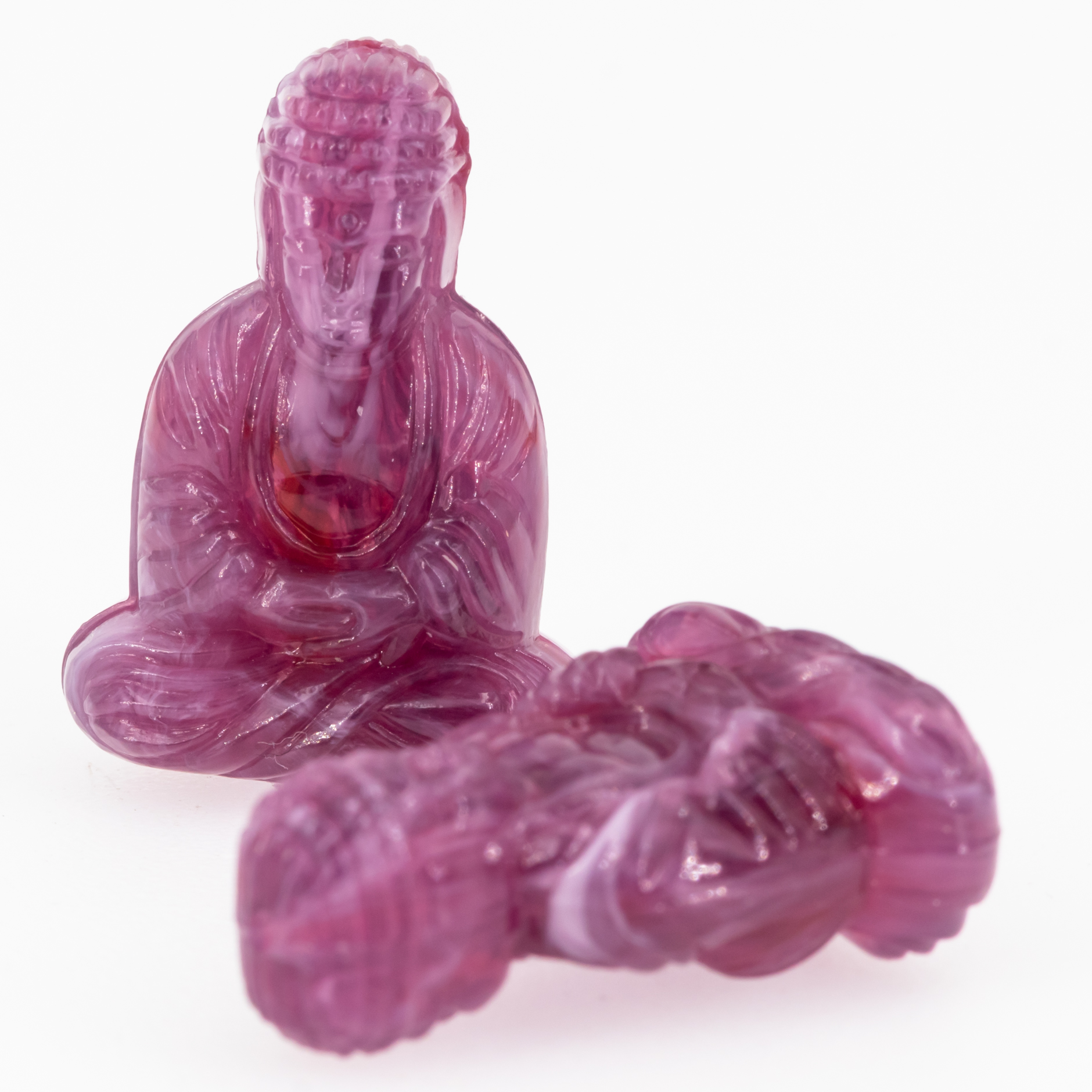 28x18 Buddha bead in pansy purple