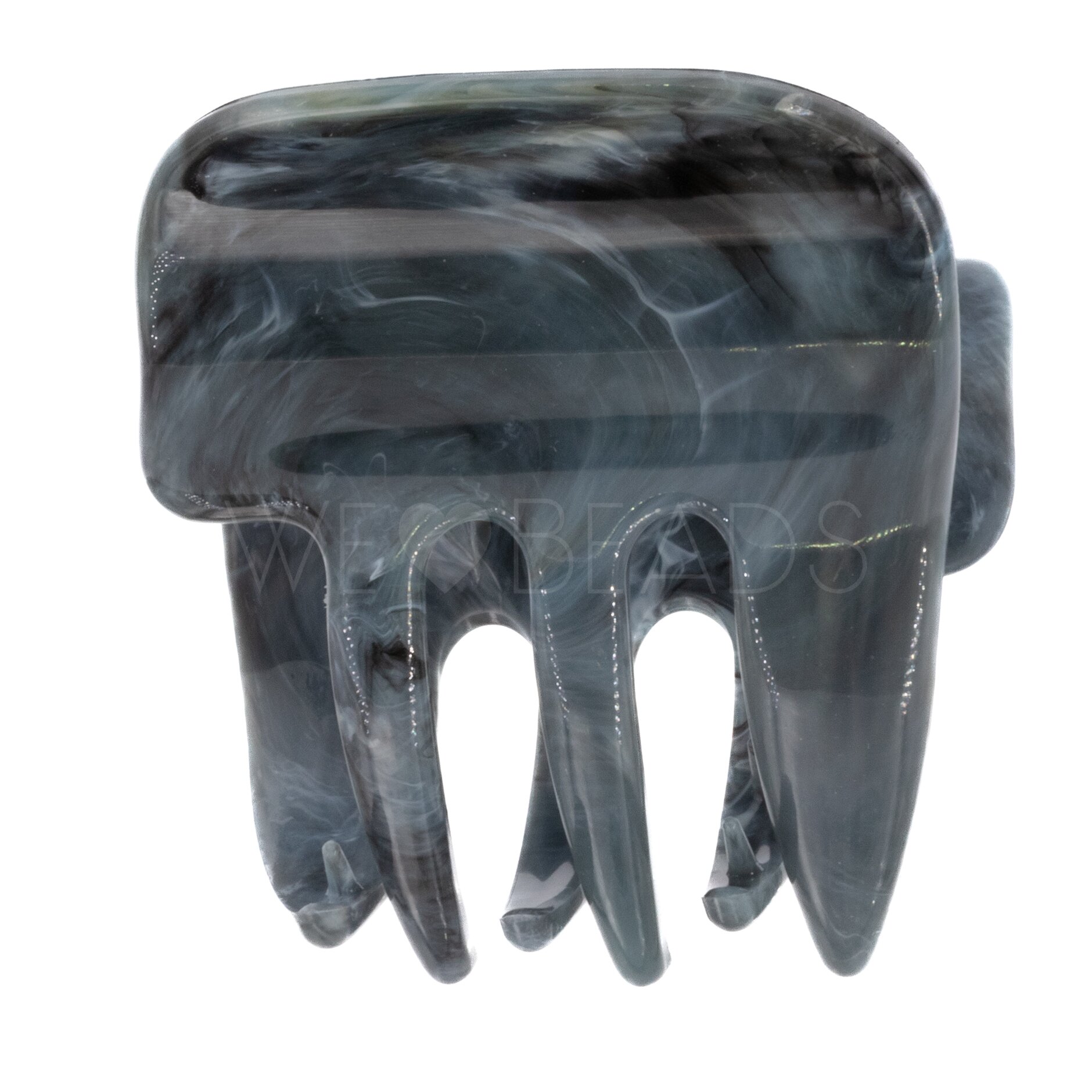 Haarklammer in Stahlblau in Large