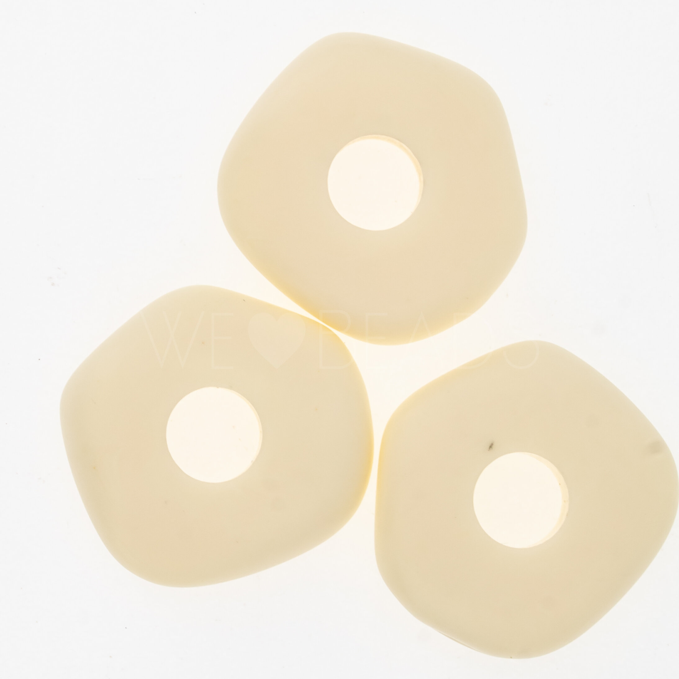 20mm Donut Beads in ivory