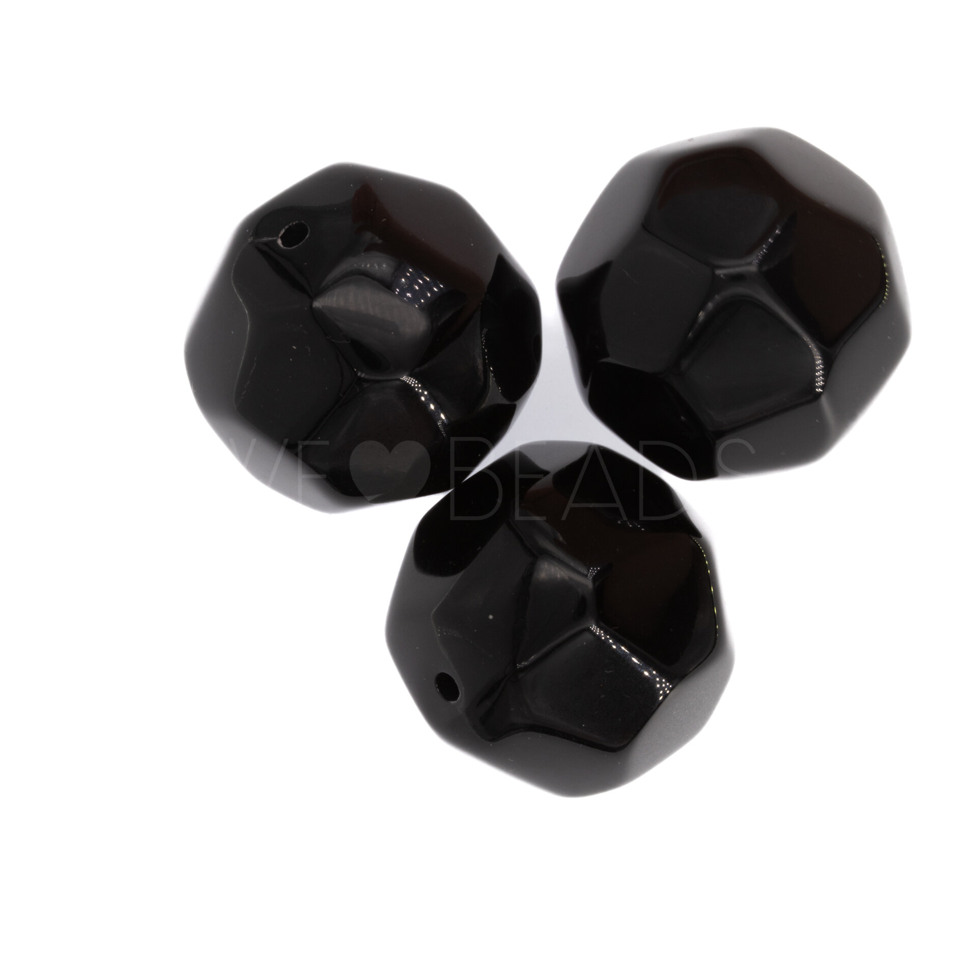 27mm Perle Barock in schwarz