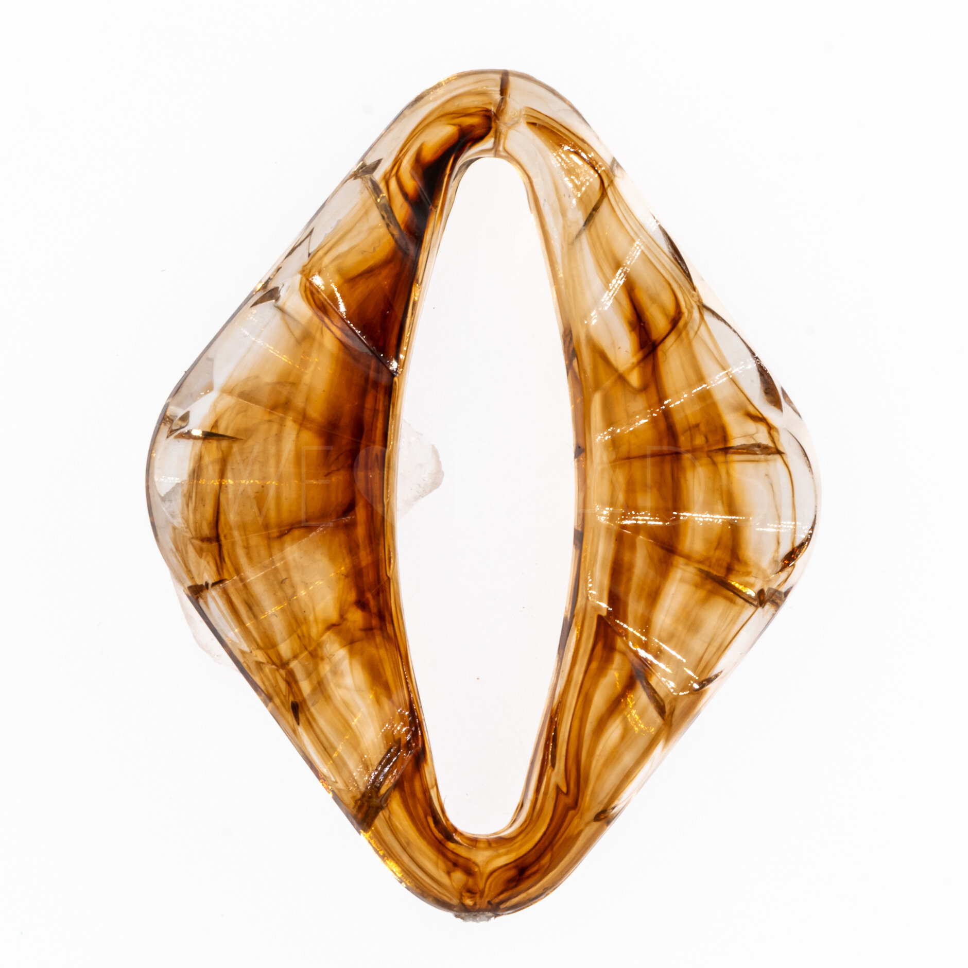 53x43 Ring Raute in Rauchiges bernstein 