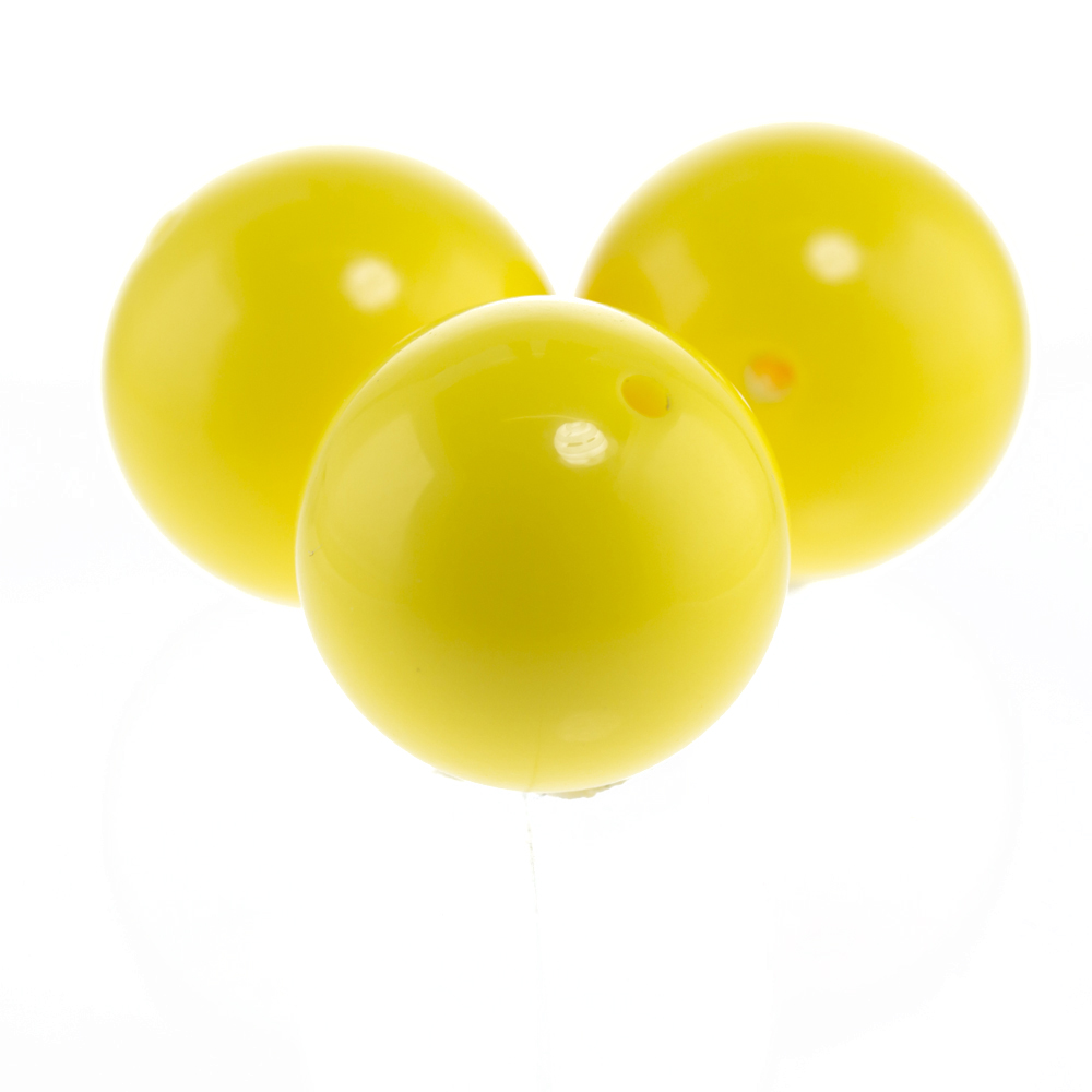 14mm Rundperle in  zinkgelb Satt