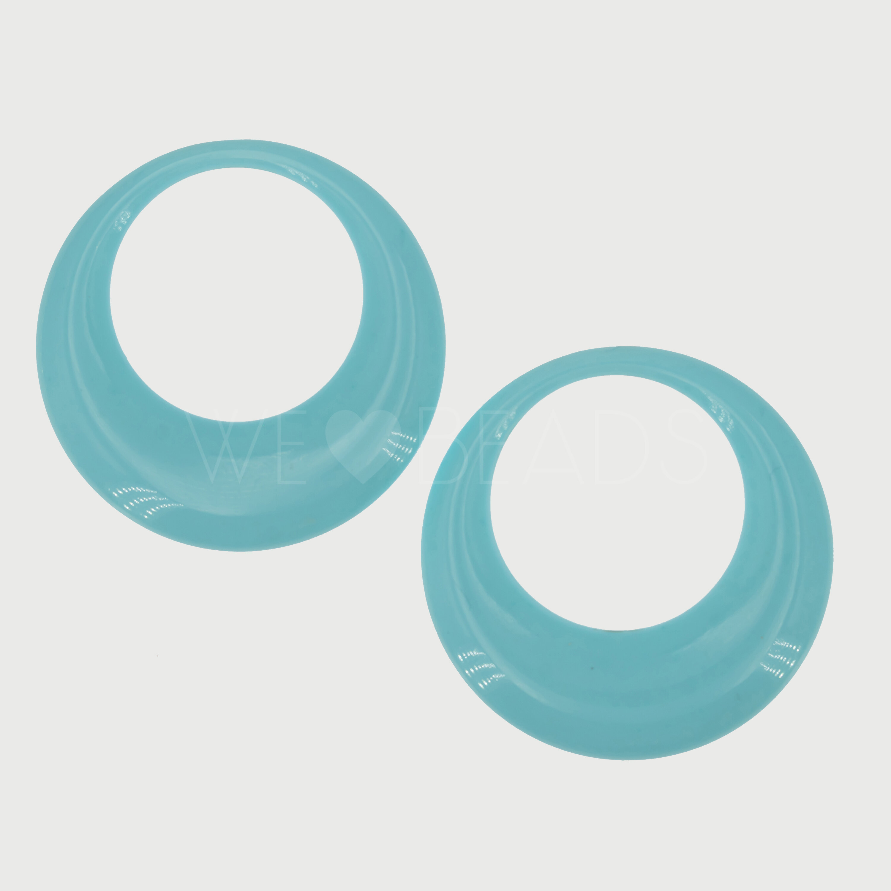 44mm Rund Ring in helles türkis