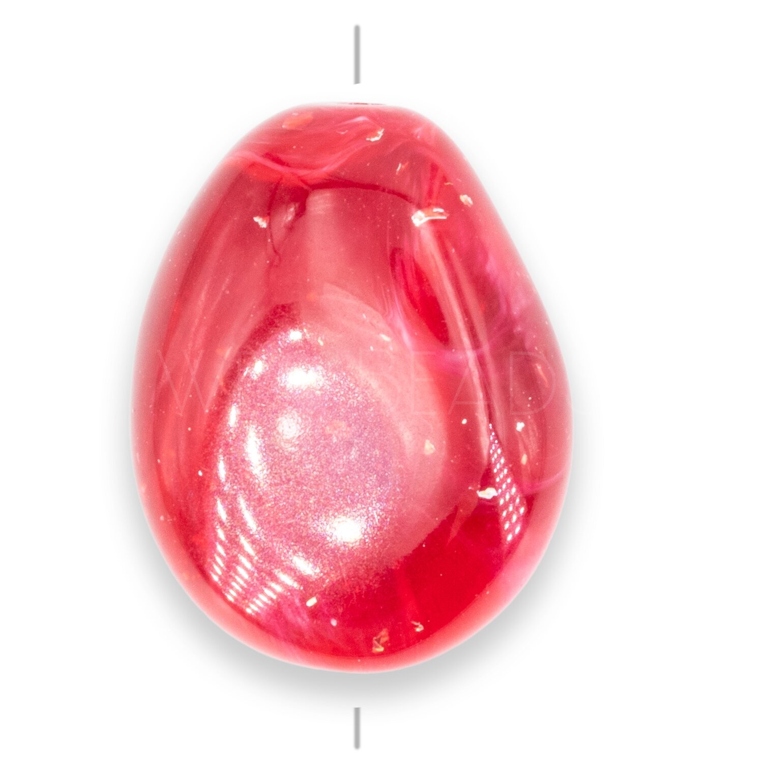 22x17 Perle Barock in rot