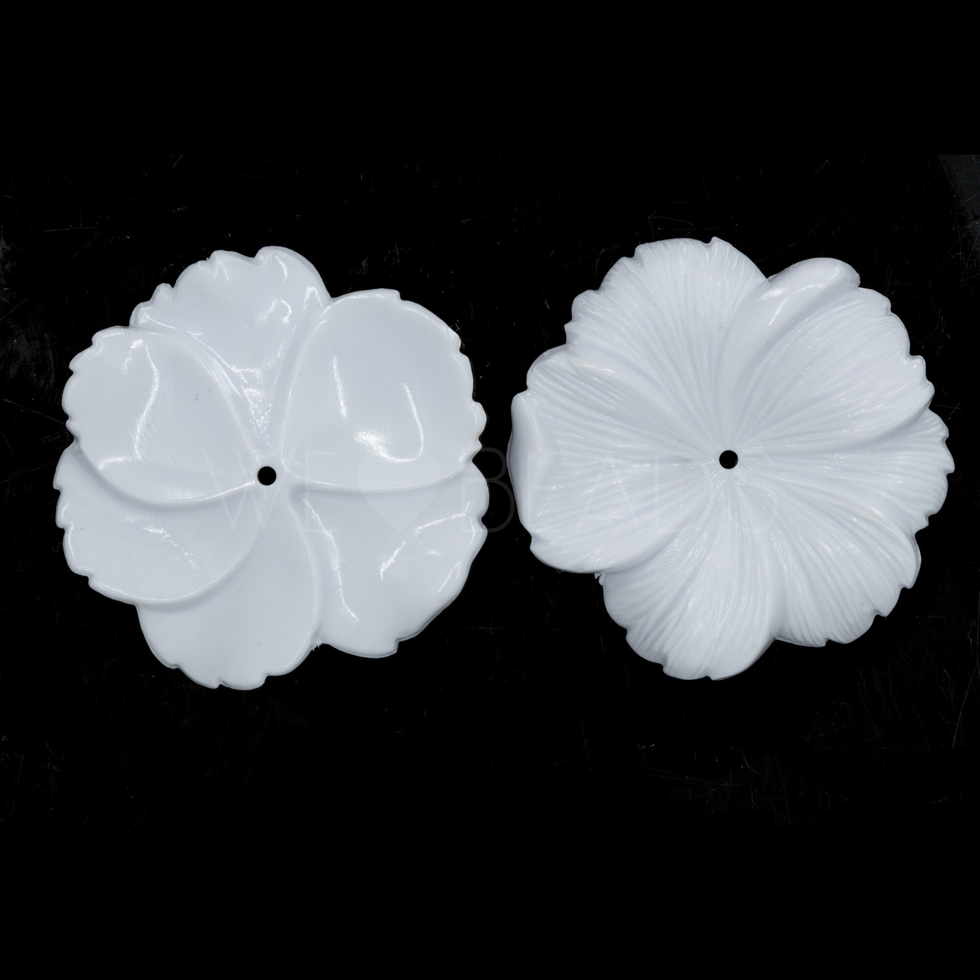 45mm Blume Perle in weiß