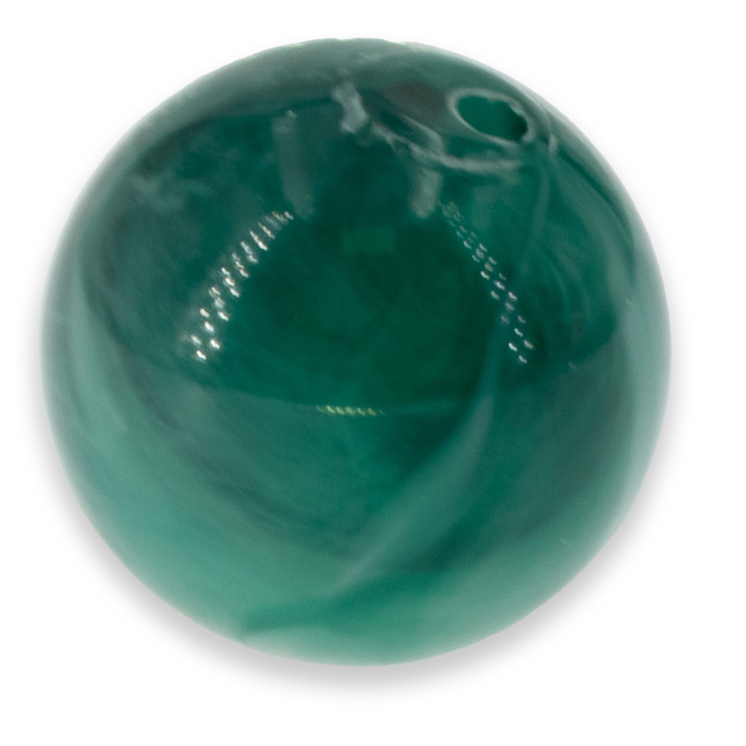 10mm Roundbead in emerald mist Marbled