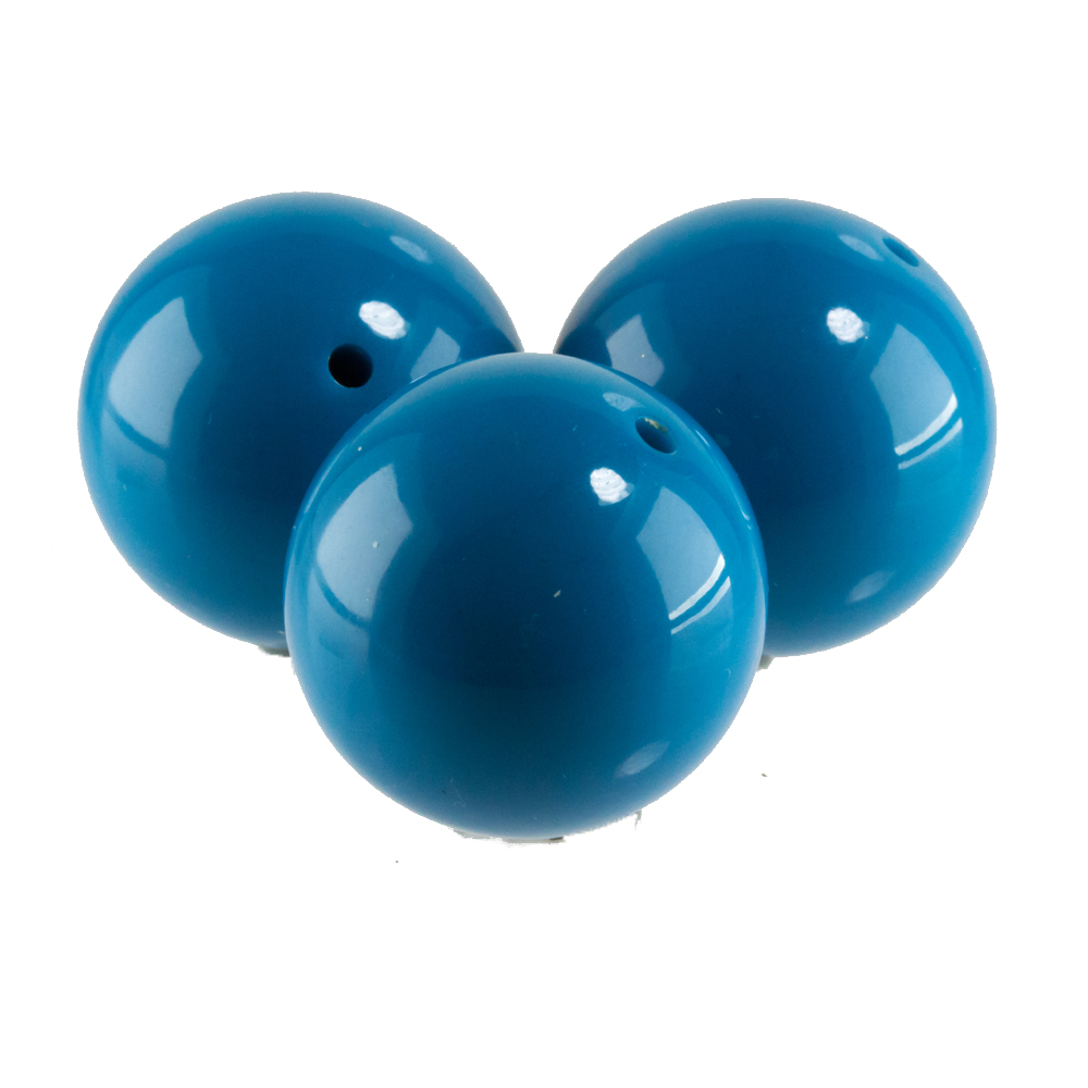 20mm Rundperle in  türkisblau Satt