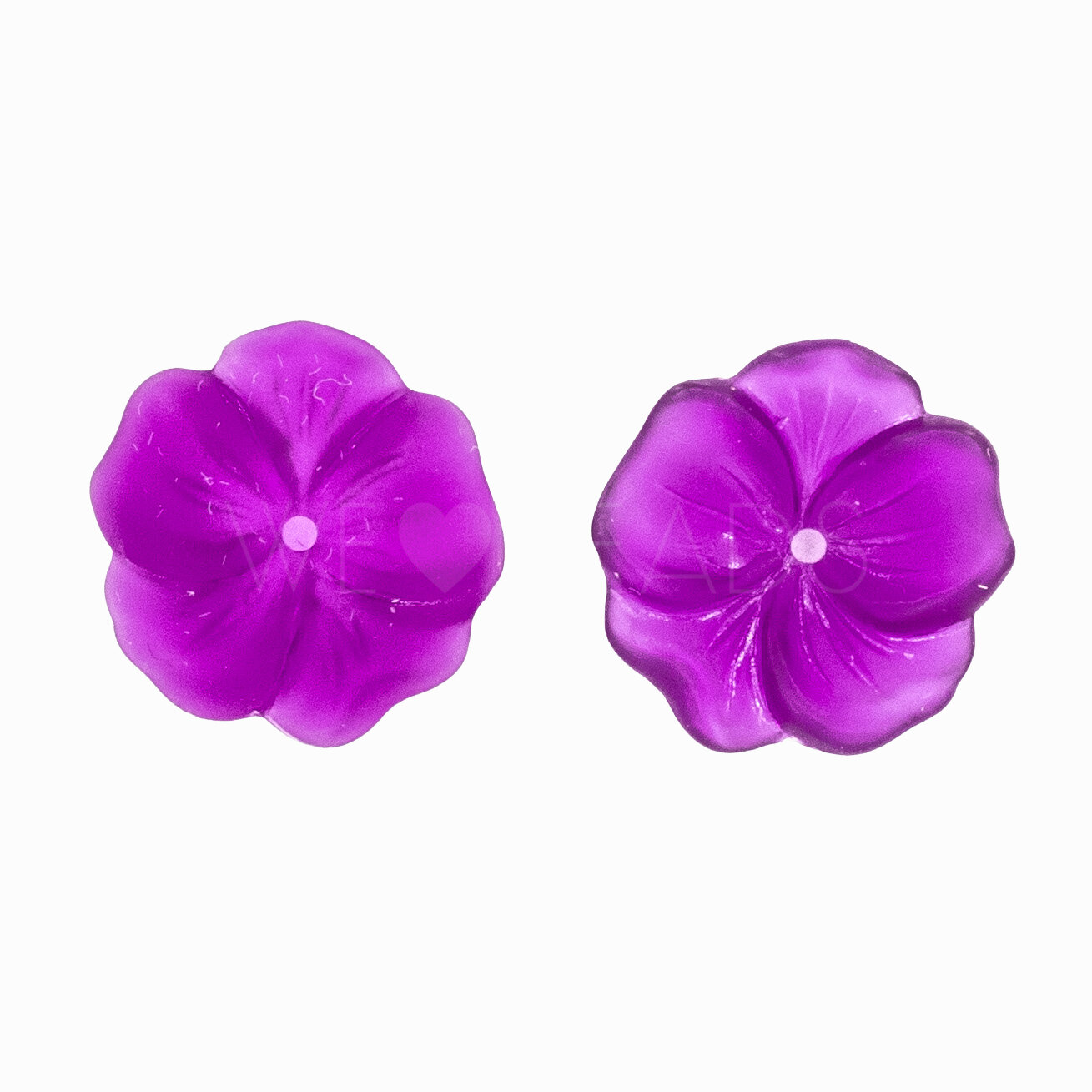 14mm Flower Beads in purple