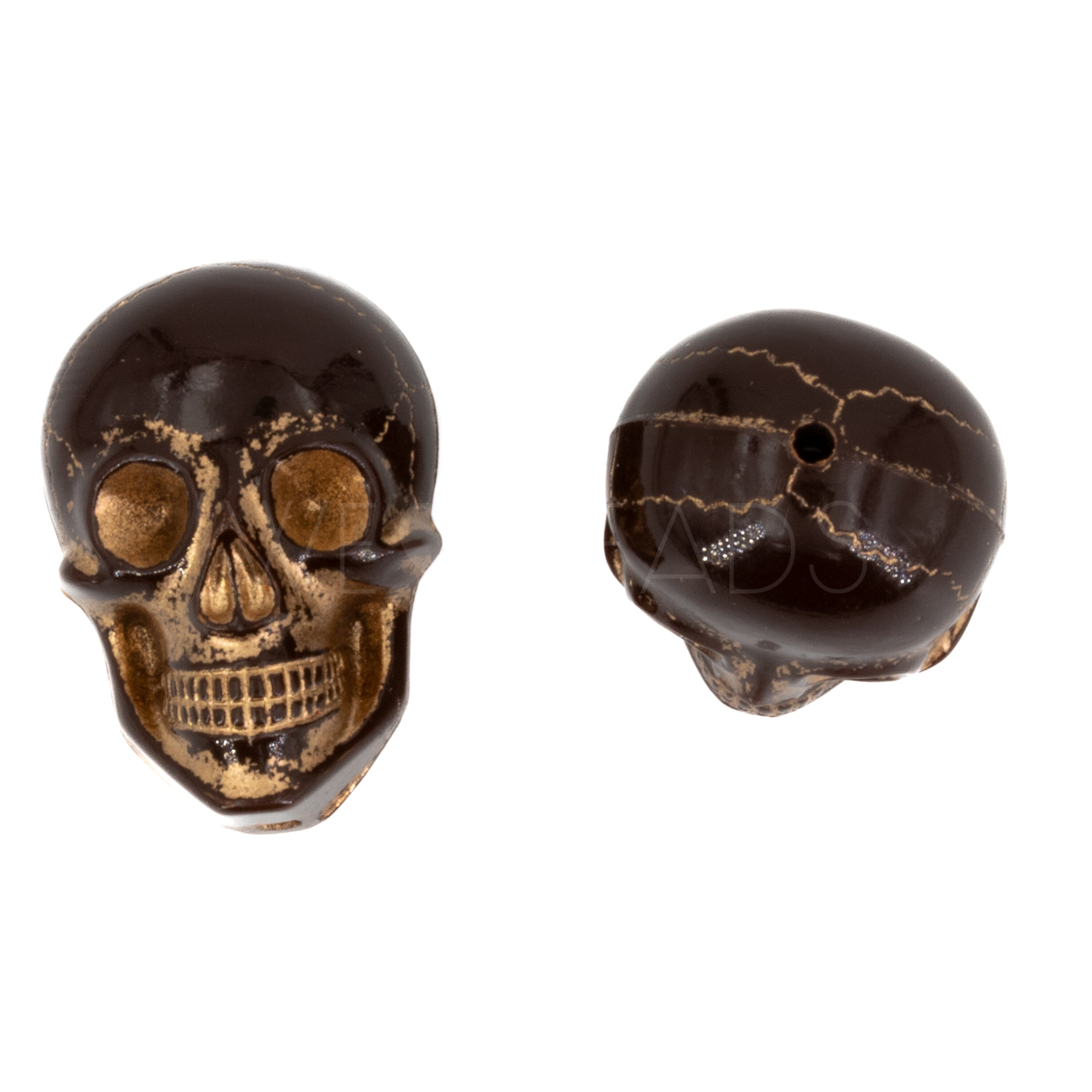 20x14 Totenkopf Perle in schwarz