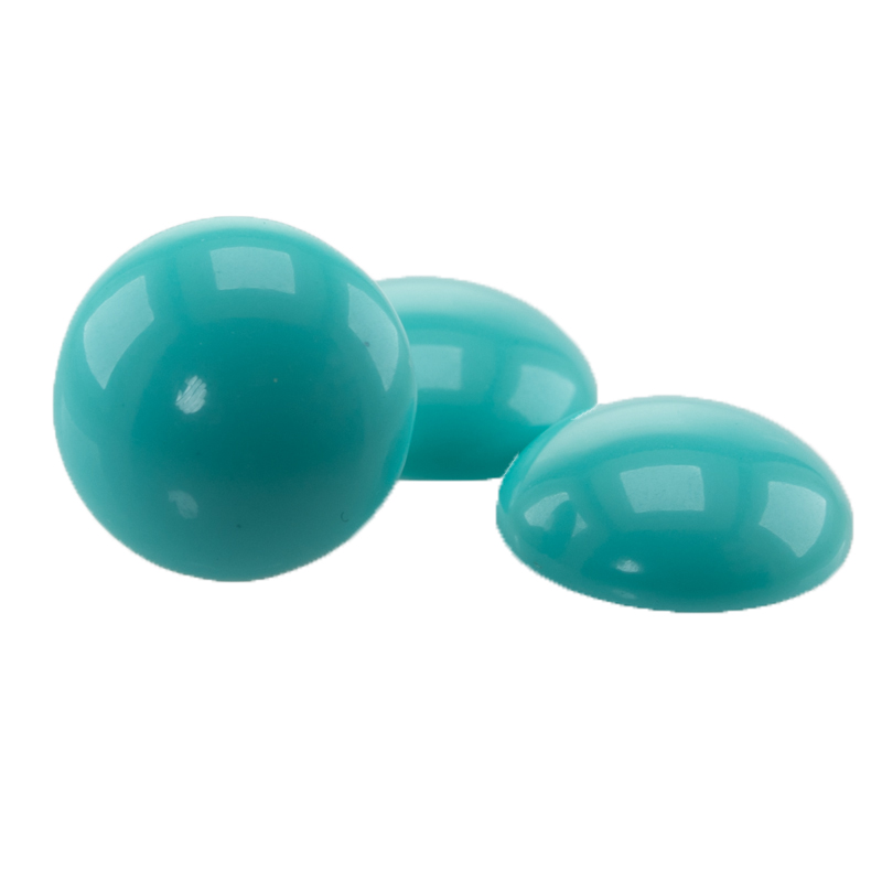 12mm Cabochon Rund in blautürkis