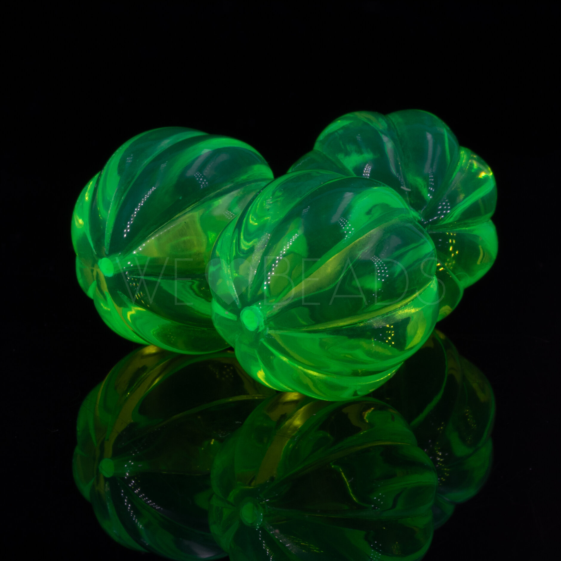 14mm Perle Rund in neon grün