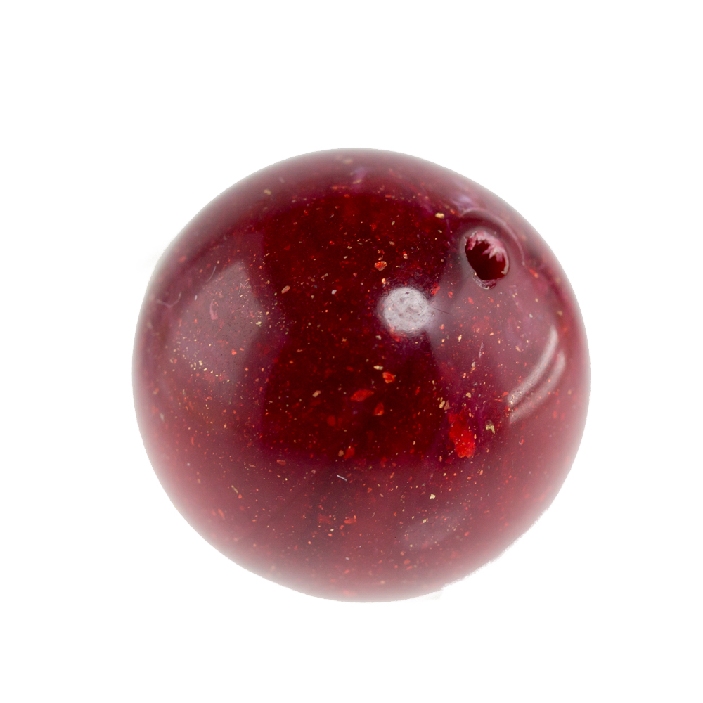 8mm Roundbead in red  Marbled