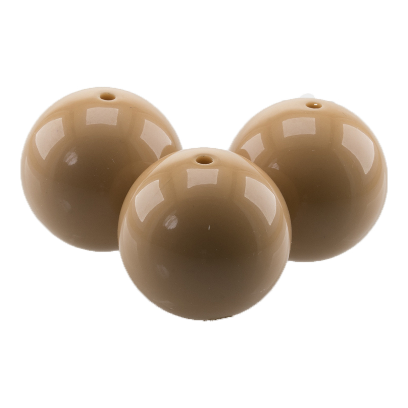 25mm Rundperle in  sandbeige Satt