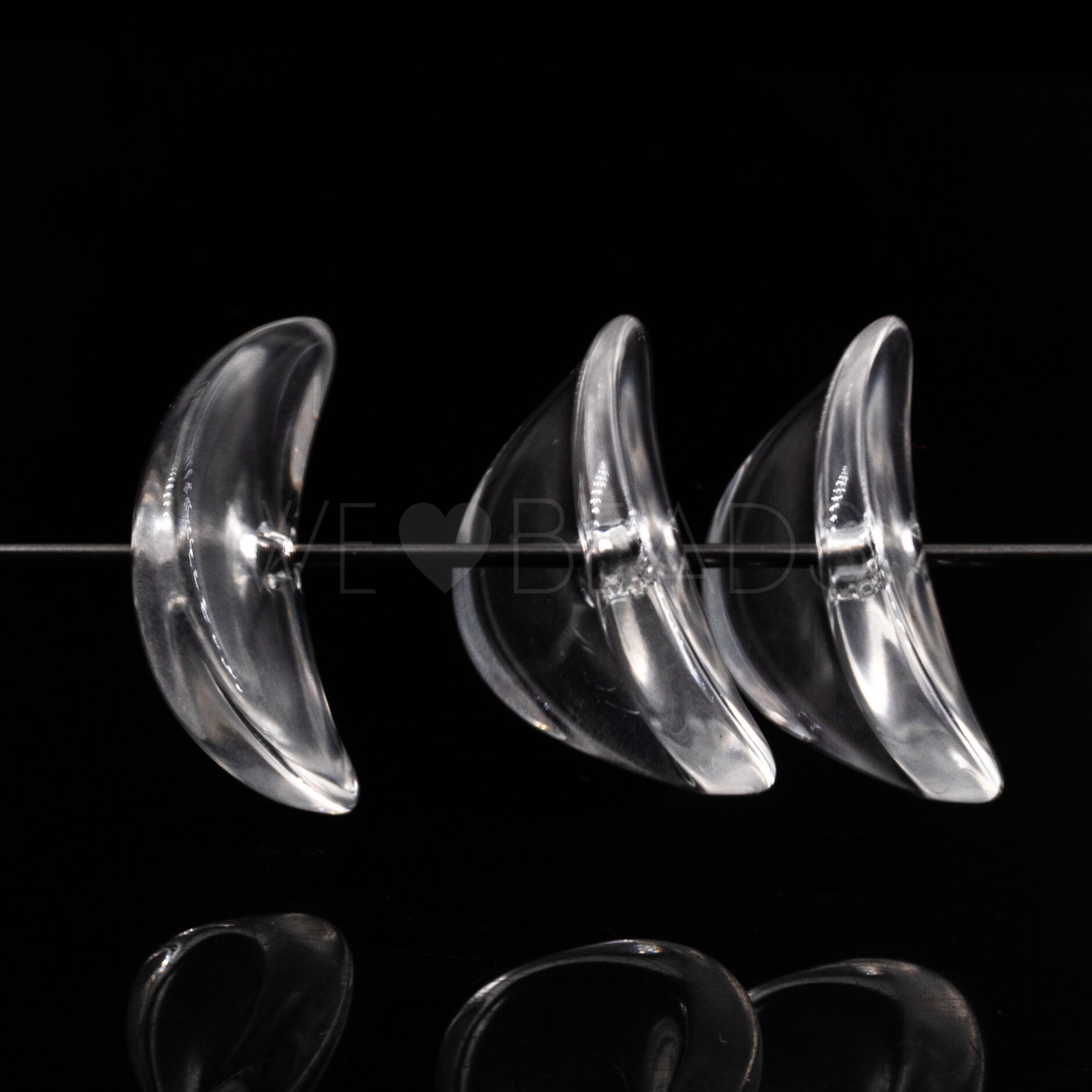 22mm Perle Backgamon plättchen in Kristall