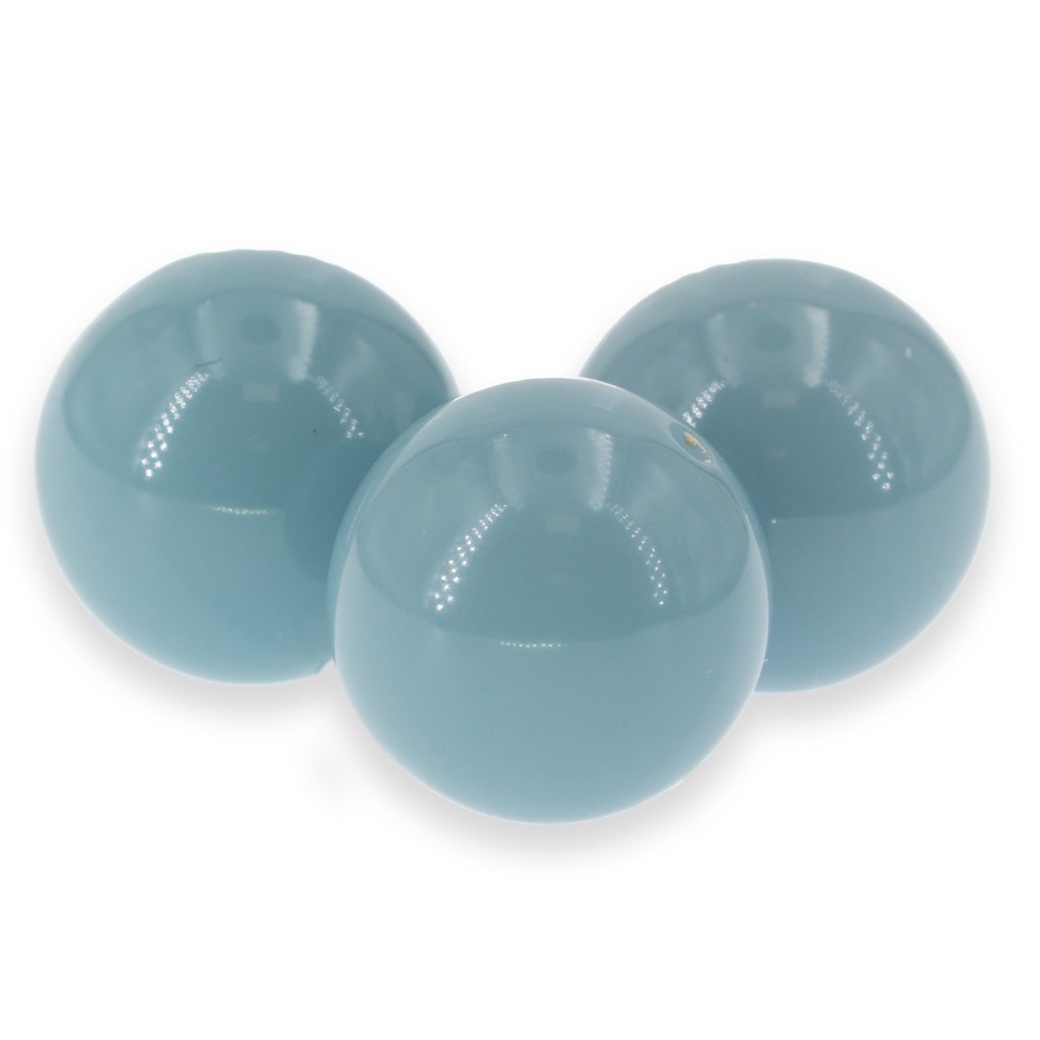 12mm Rundperle in  schiefer blau grau Satt