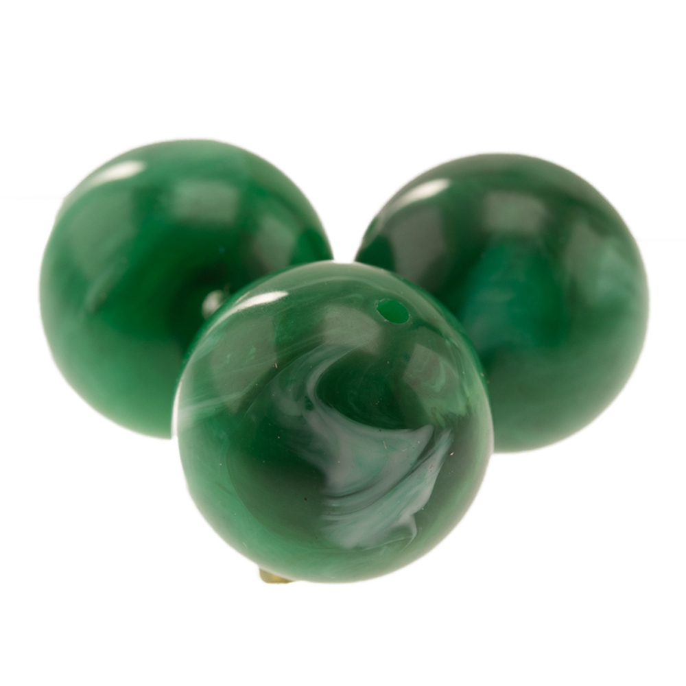 30mm Roundbead in Parrakeet green Marbled