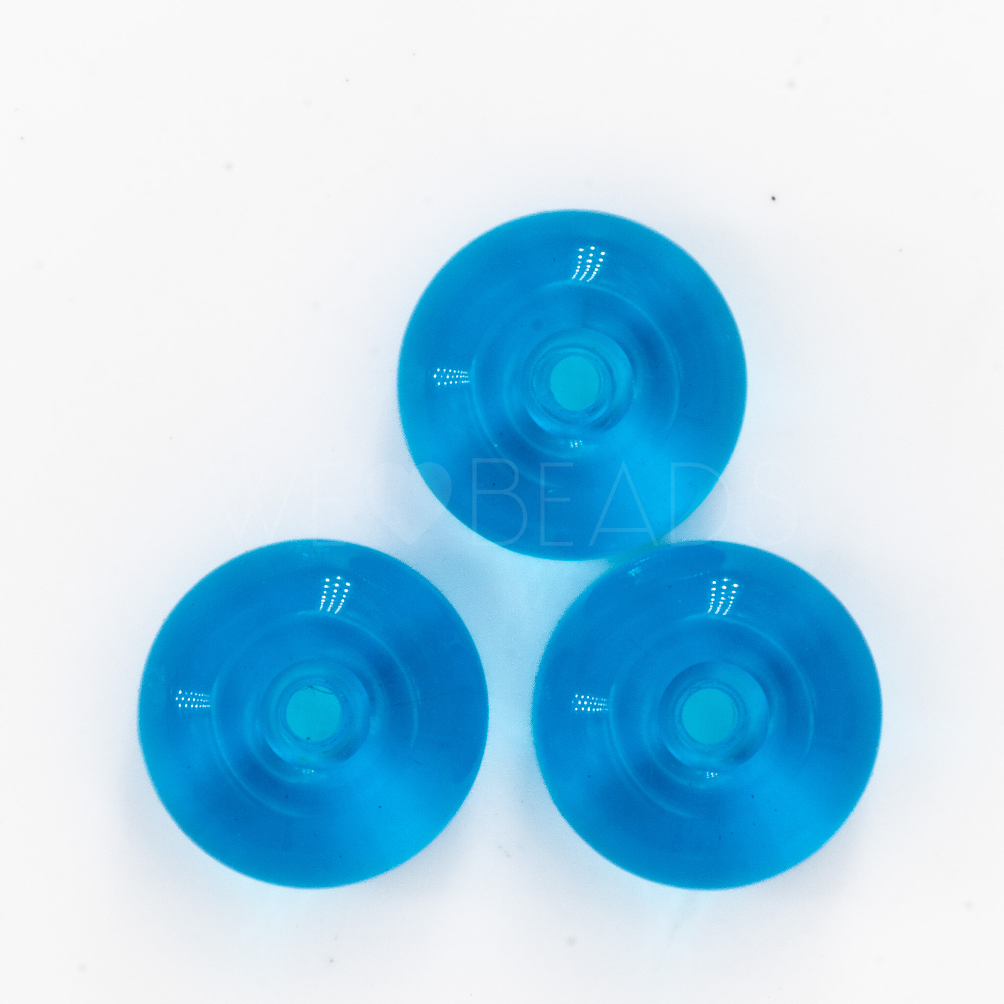 10mm Donut Beads in deep sky blue