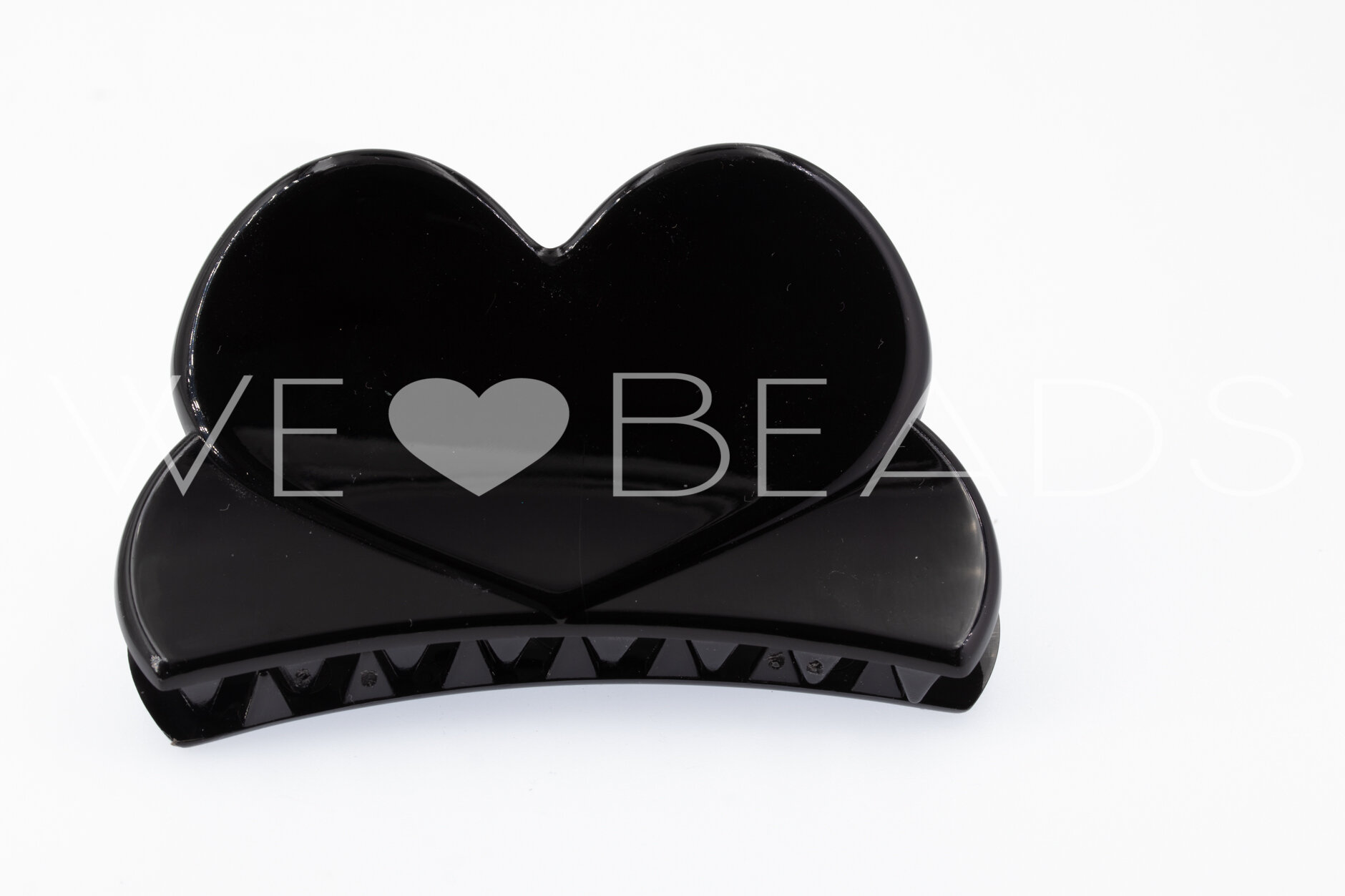 Herz Haarspange in schwarz Large