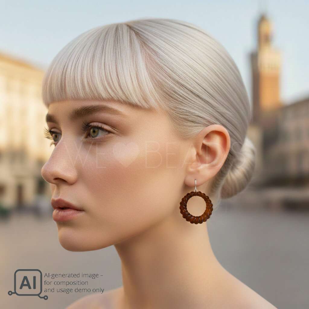 30mm Rund Anhänger in schwarz