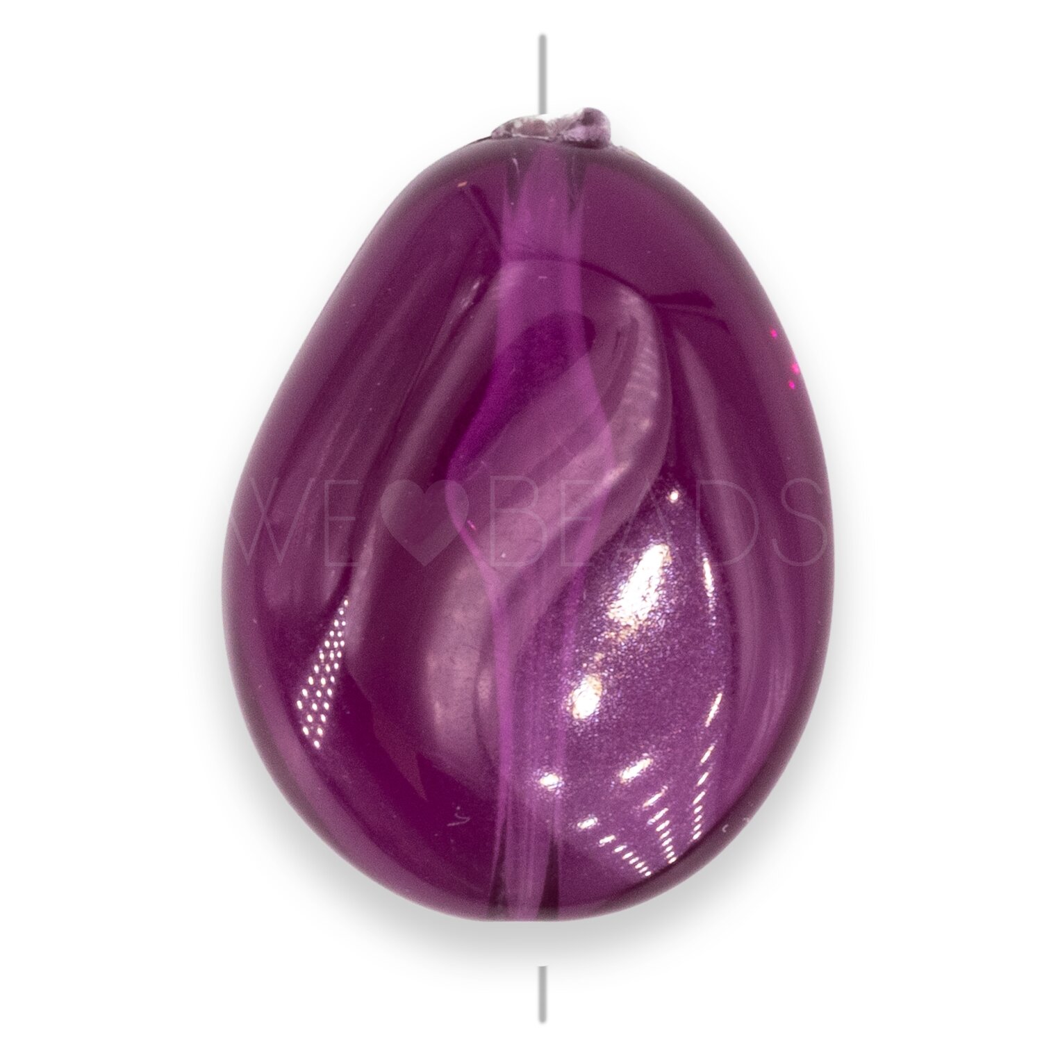 26x20 Perle Barock in violett dunkel