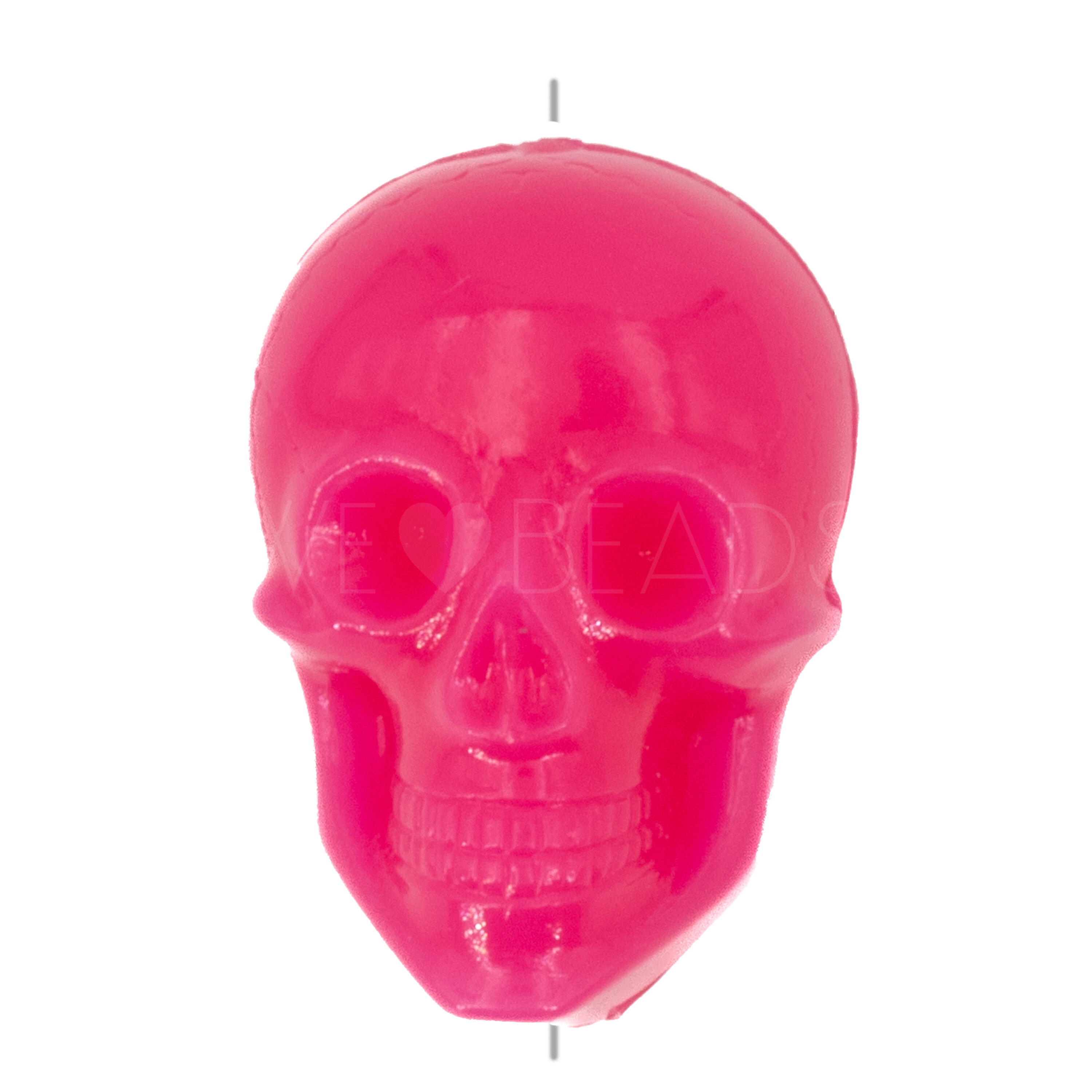 20x14 Totenkopf Perle in pink