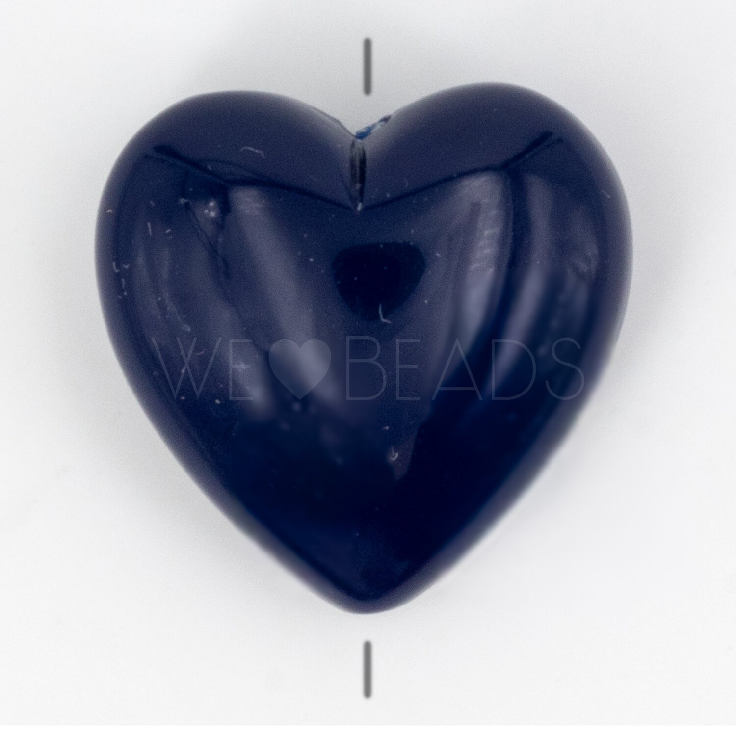 18mm Heart Beads in steelblue