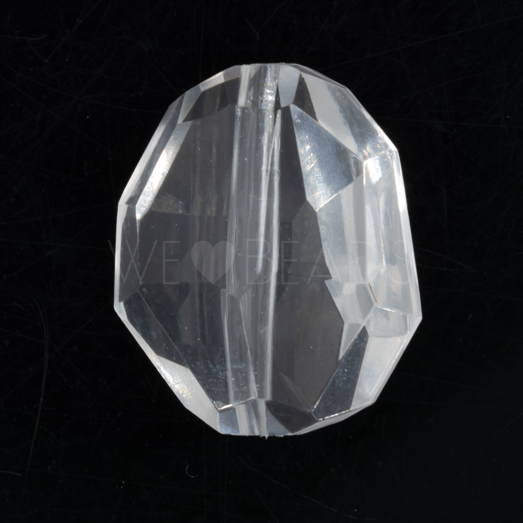 25x21 oval Perle in Kristall