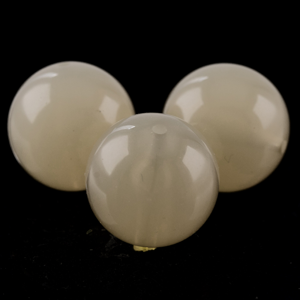 12mm Rundperle in  trübes grau Opal