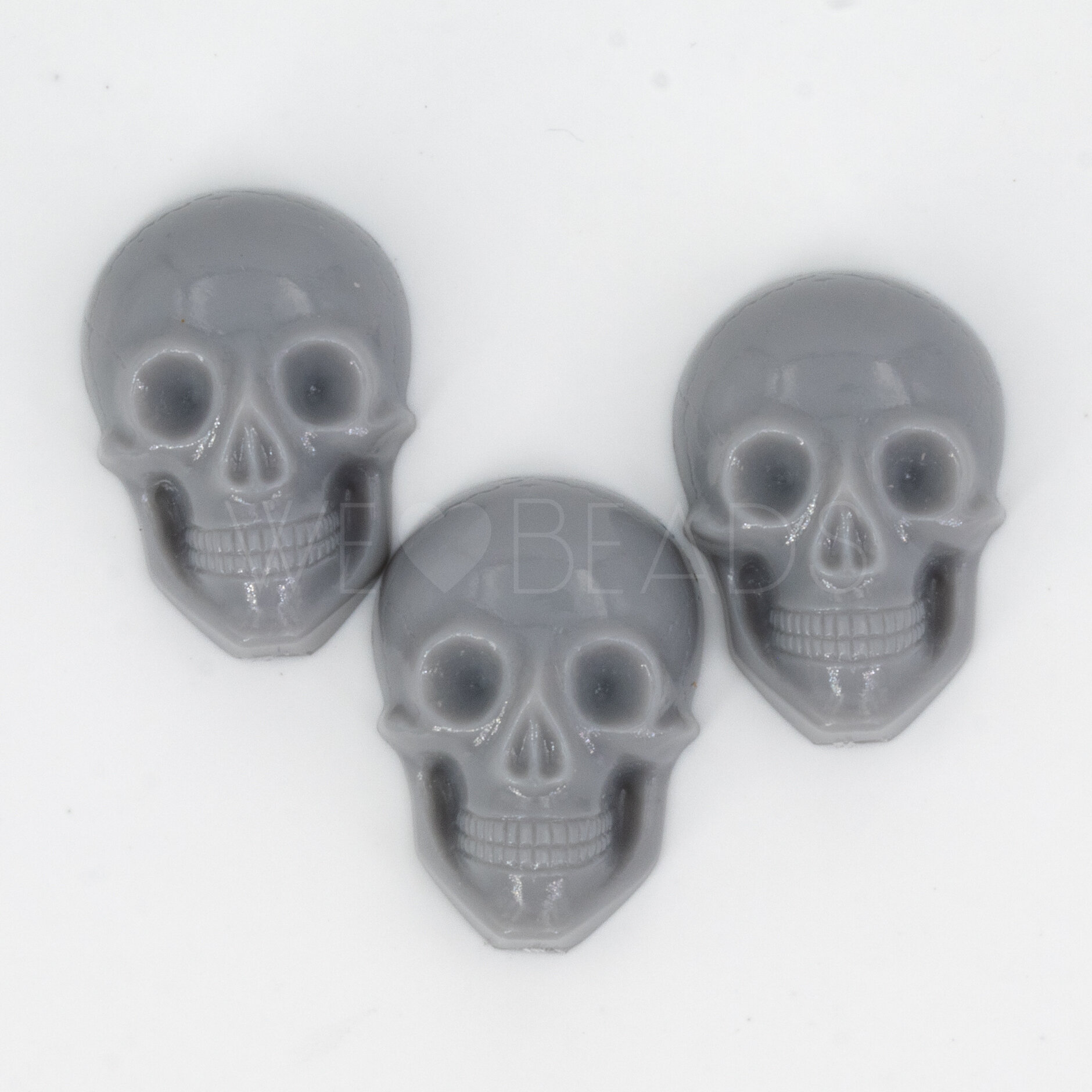 20x14 Cabochon Totenkopf in grau